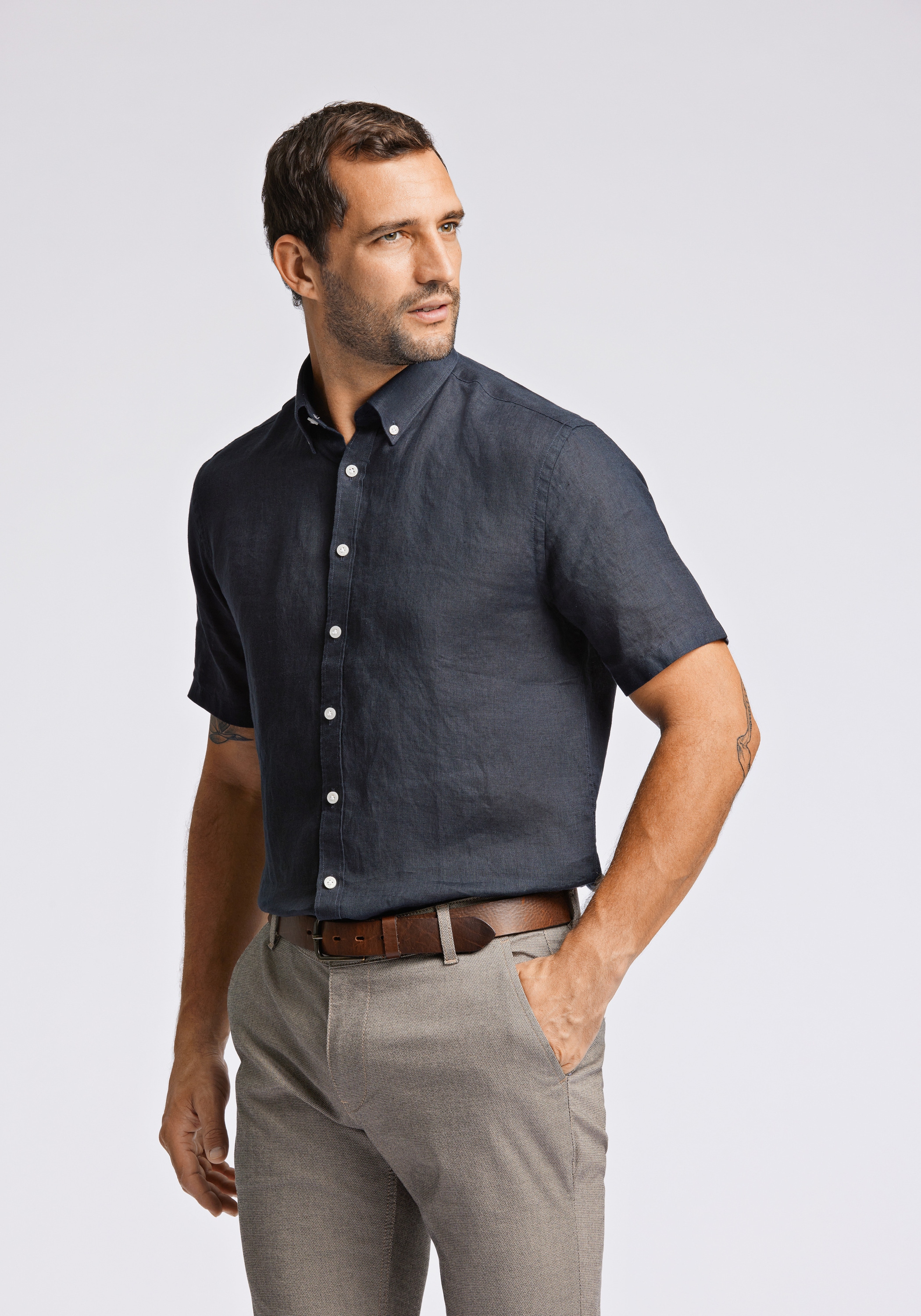 LINDBERGH Leinenhemd "Leinenhemd Modern Fit" günstig online kaufen