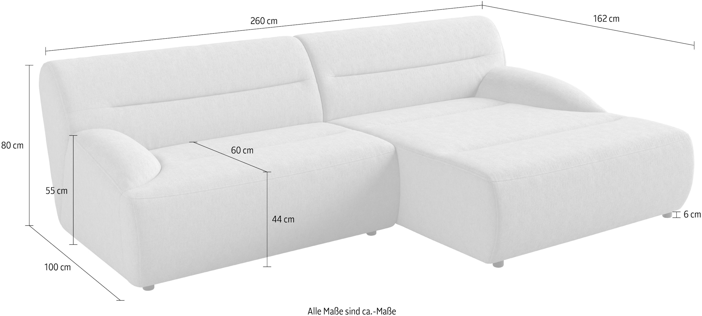 sit&more Ecksofa »Scrabble« Modernes Design in verschiedenen Stoffarten