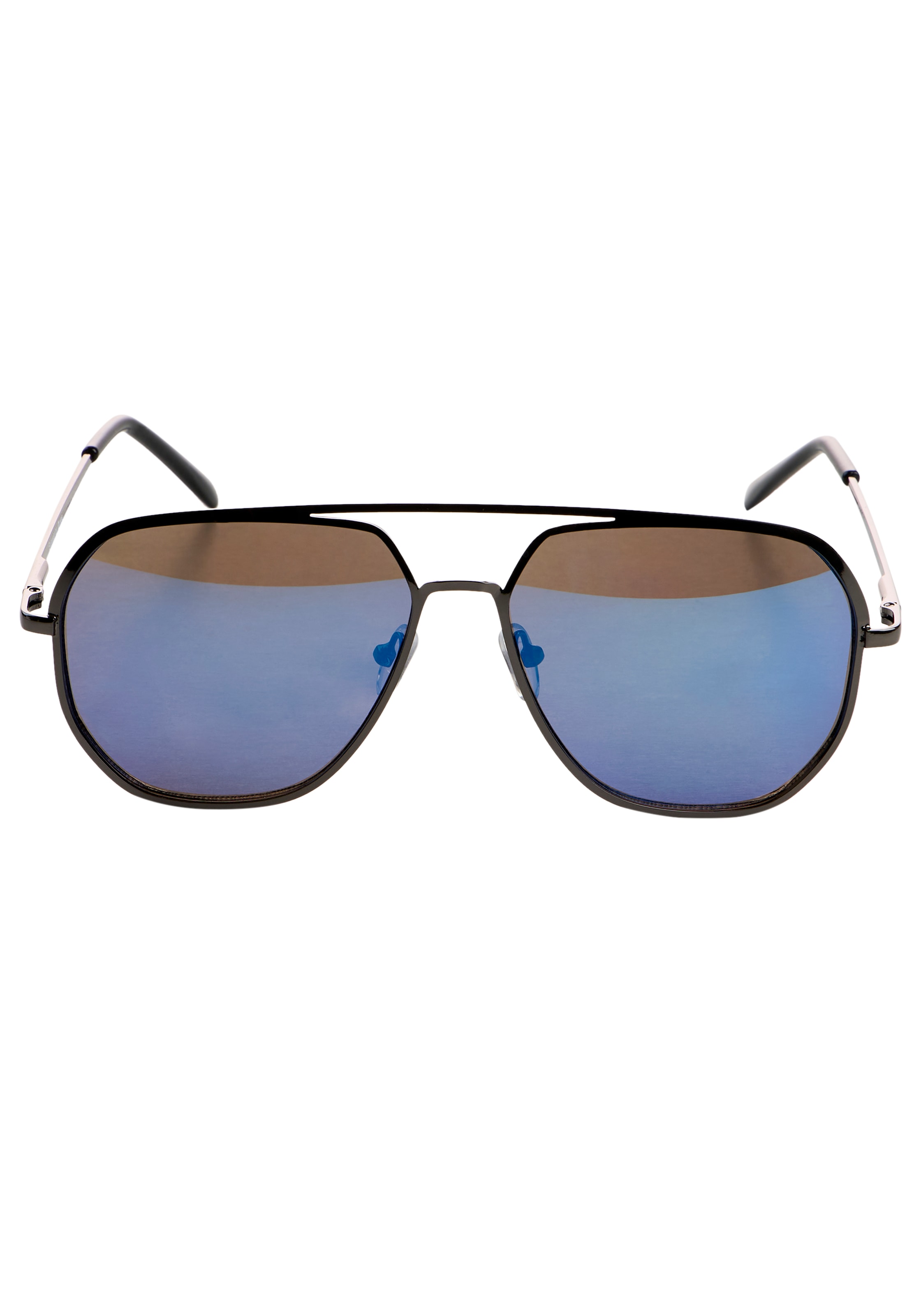 Man's World Sonnenbrille »mit Federschanier-Bügeln« Trapezform, Vollrand, dunkelgrau glänzender Rahmen und Bügel
