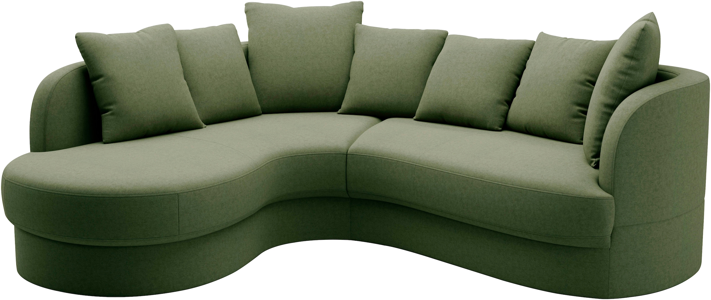 sit&more Ecksofa »Samba L-Form«, moderne organische Form, inkl. 7 loser Rückenkissen