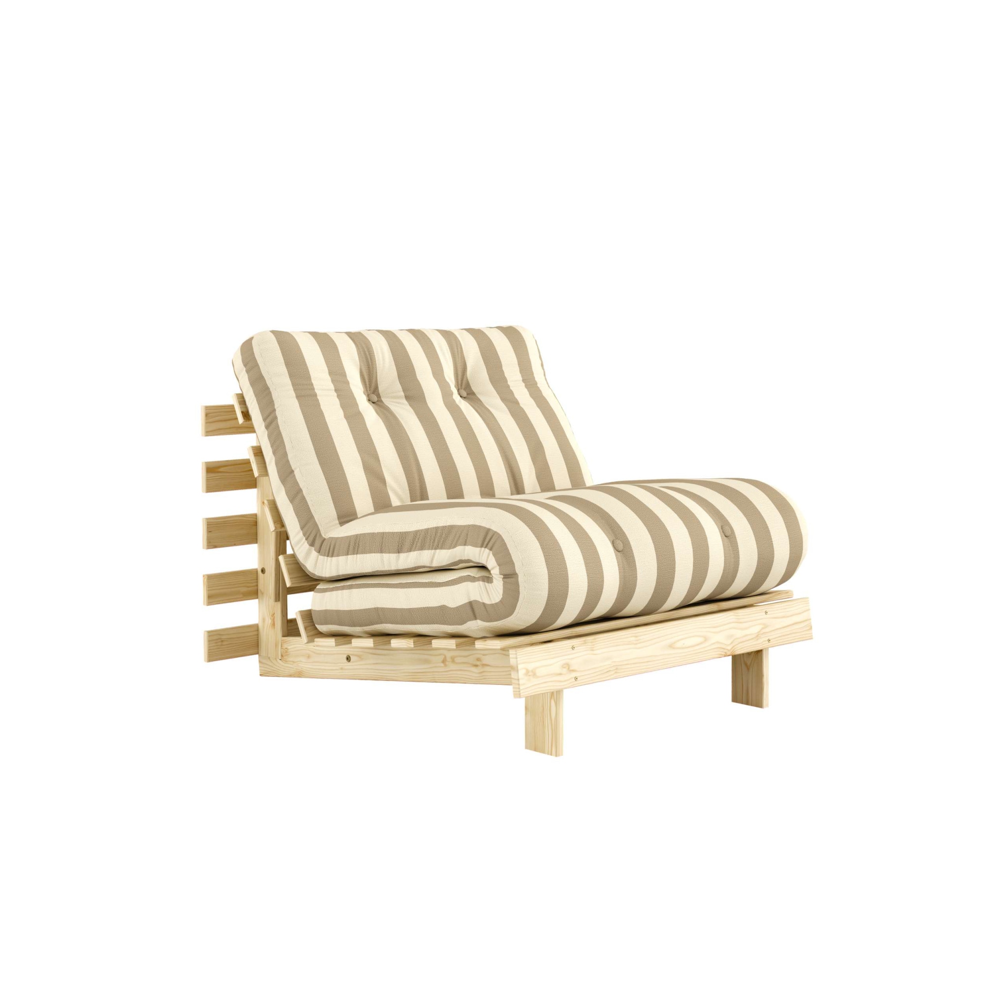 Karup Design Daybett "Roots Sofa Bed, Schlafsofa, Bettfunktion, FSC-Massivholz, B: 90 cm" Inkl. Futonmatratze. Made in Europe, minimalistisches Design