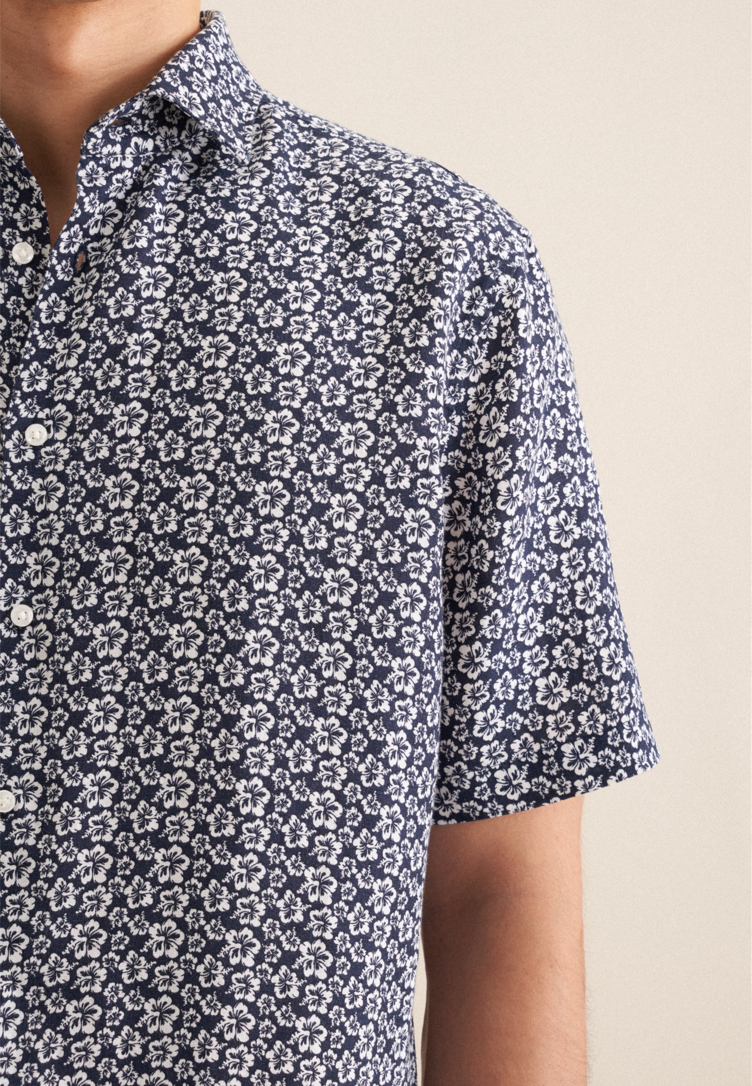 seidensticker Businesshemd »Regular«, Regular Kurzarm Kentkragen Floral