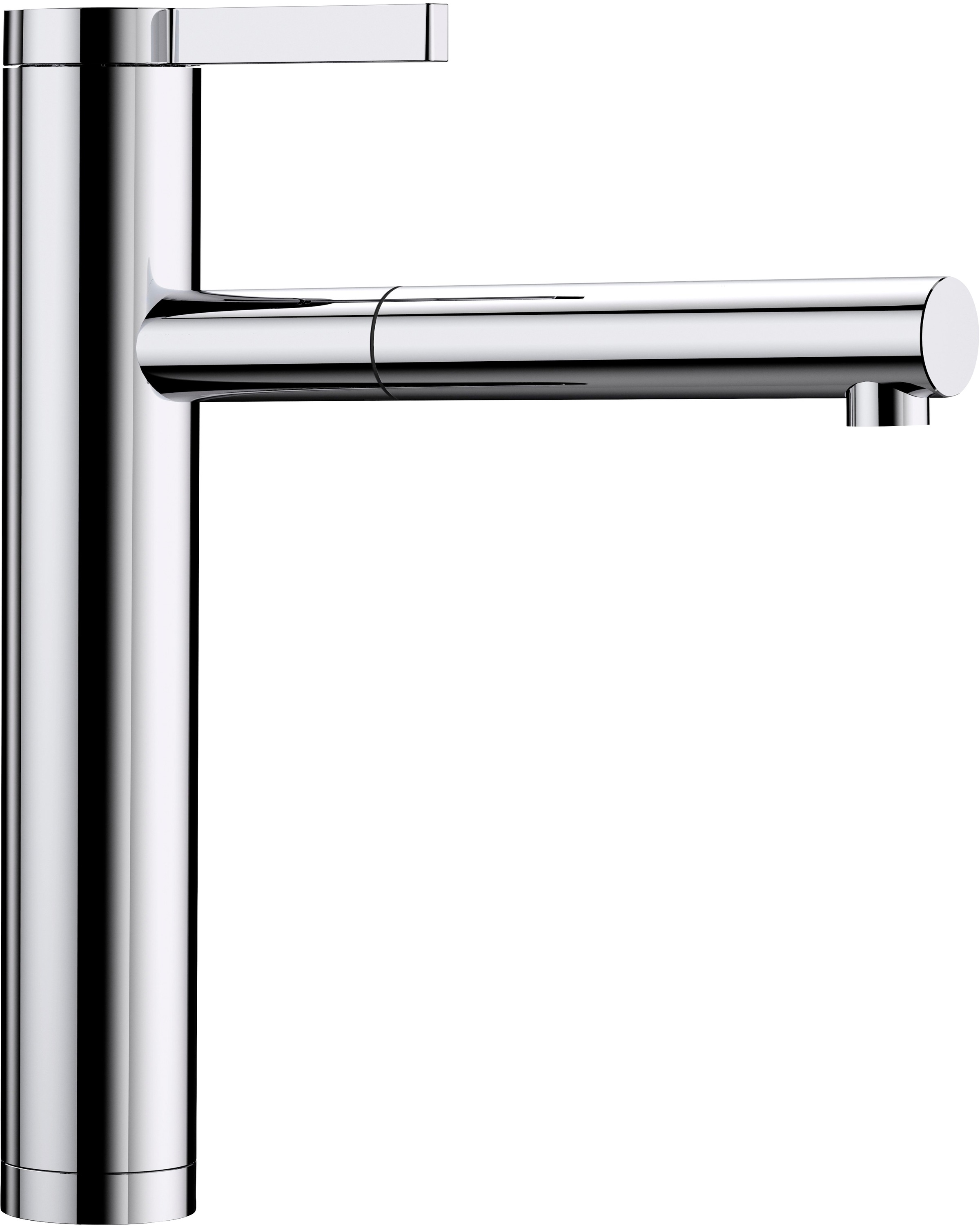 Küchenarmatur BLANCO "LINEE-S", grau (chrom), B:4,6cm H:28,1cm T:24,8cm, Messing, Armaturen