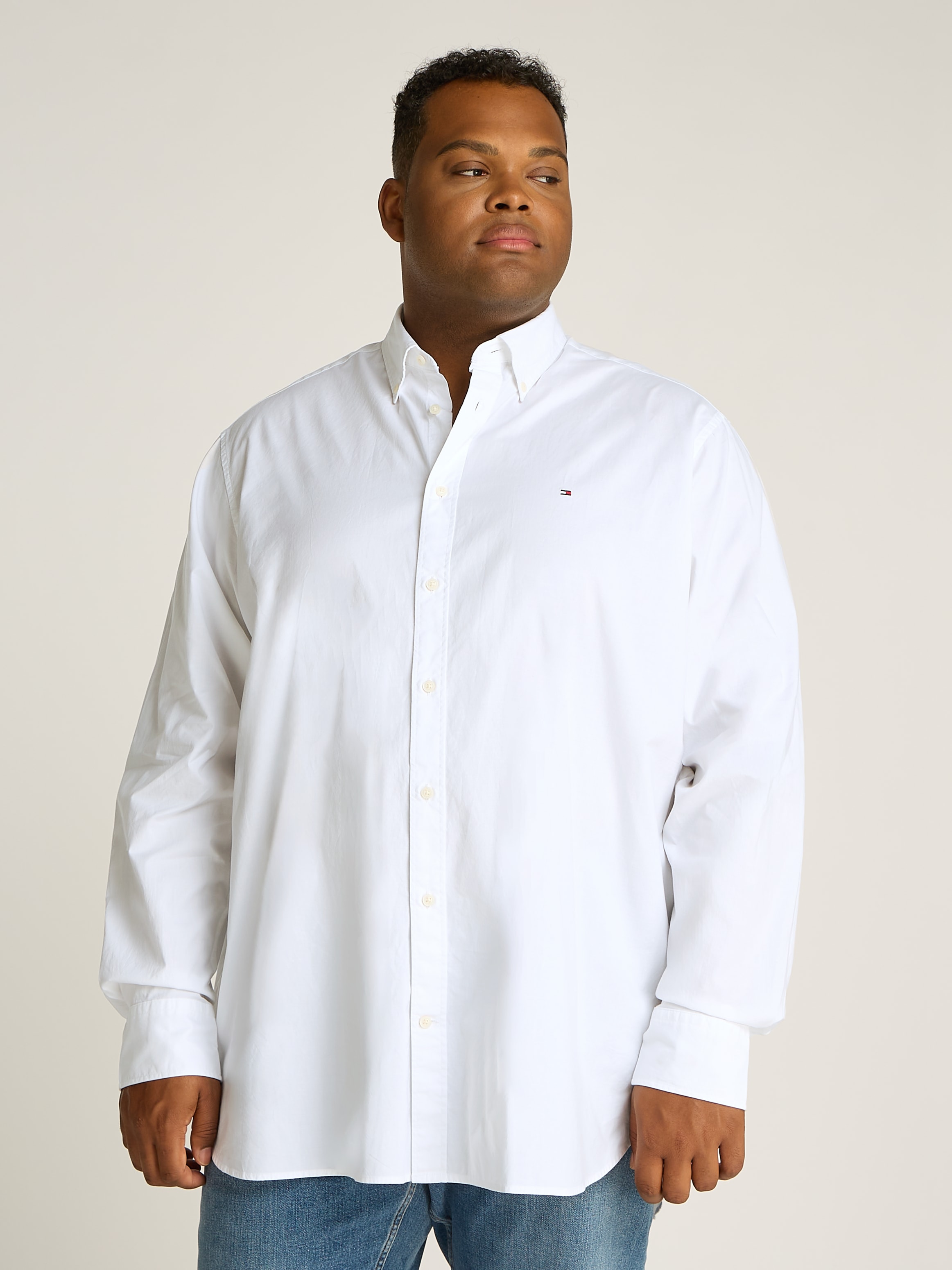 Tommy Hilfiger Big & Tall Langarmhemd "BT - CORE FLEX POPLIN RF SHIRT"