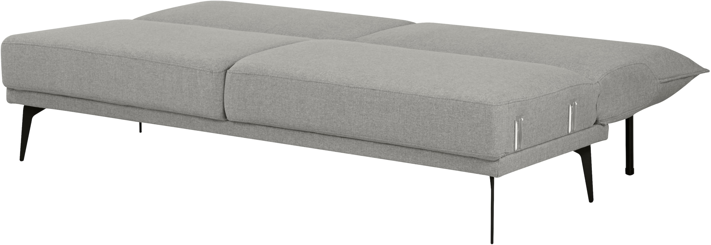 INOSIGN Schlafsofa »TULARE, 204 cm, klappbarer 3-Sitzer mit verstellbarer Rückenlehne,«, Schlaffunktion, Velvet-Samtvelours u. Webstoff