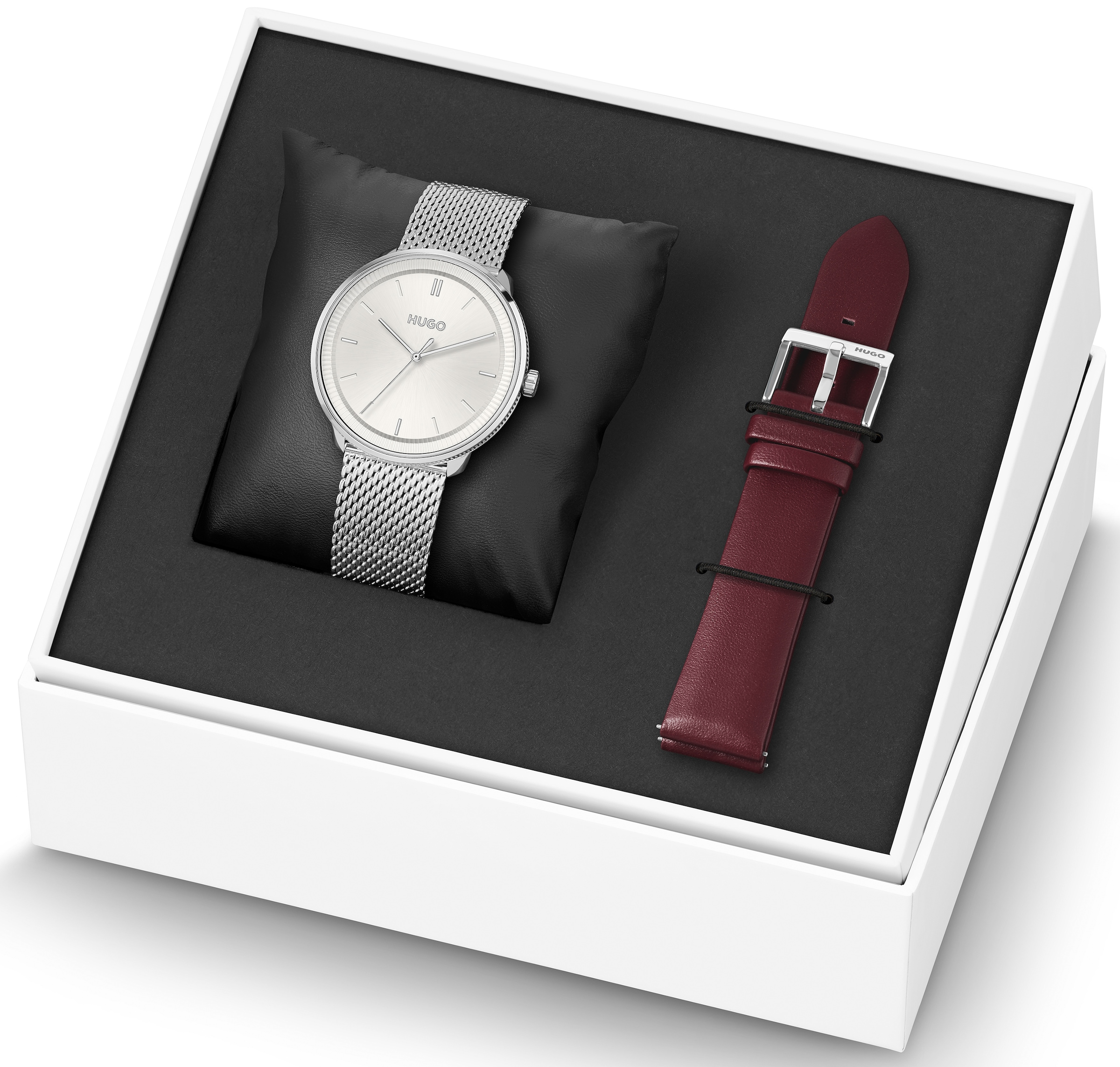 HUGO Quarzuhr »#FLUID, 1520023«, mit | Wechselband), (Set, Uhr auch als ideal BAUR 2 ▷ Geschenk kaufen tlg