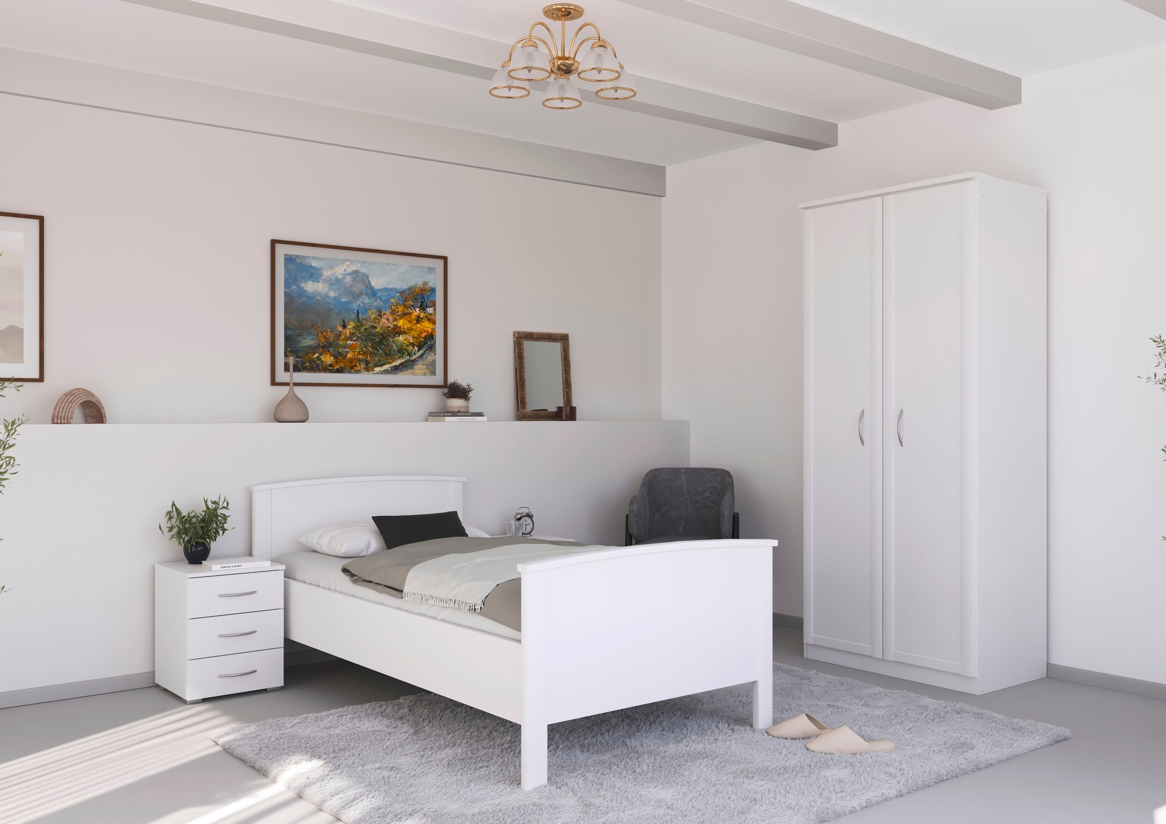 rauch Kleiderschrank »Schrank Garderobe Garderobenschrank Putzschrank Wäscheschrank TORRENT« Breiten 91/136/181 cm, Höhe 210 cm,  optional Außenschubladen und Spiegel, viel Stauraum MADE IN GERMANY