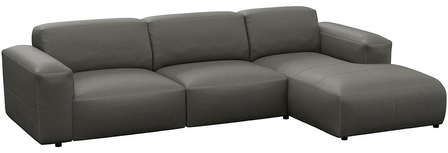 FLEXLUX Ecksofa »Lucera bequem und komfortabel durch hochwertigen Sitzaufbau, L.Form«, modern & anschmiegsam, Kaltschaum, Stahl-Wellenunterfederung