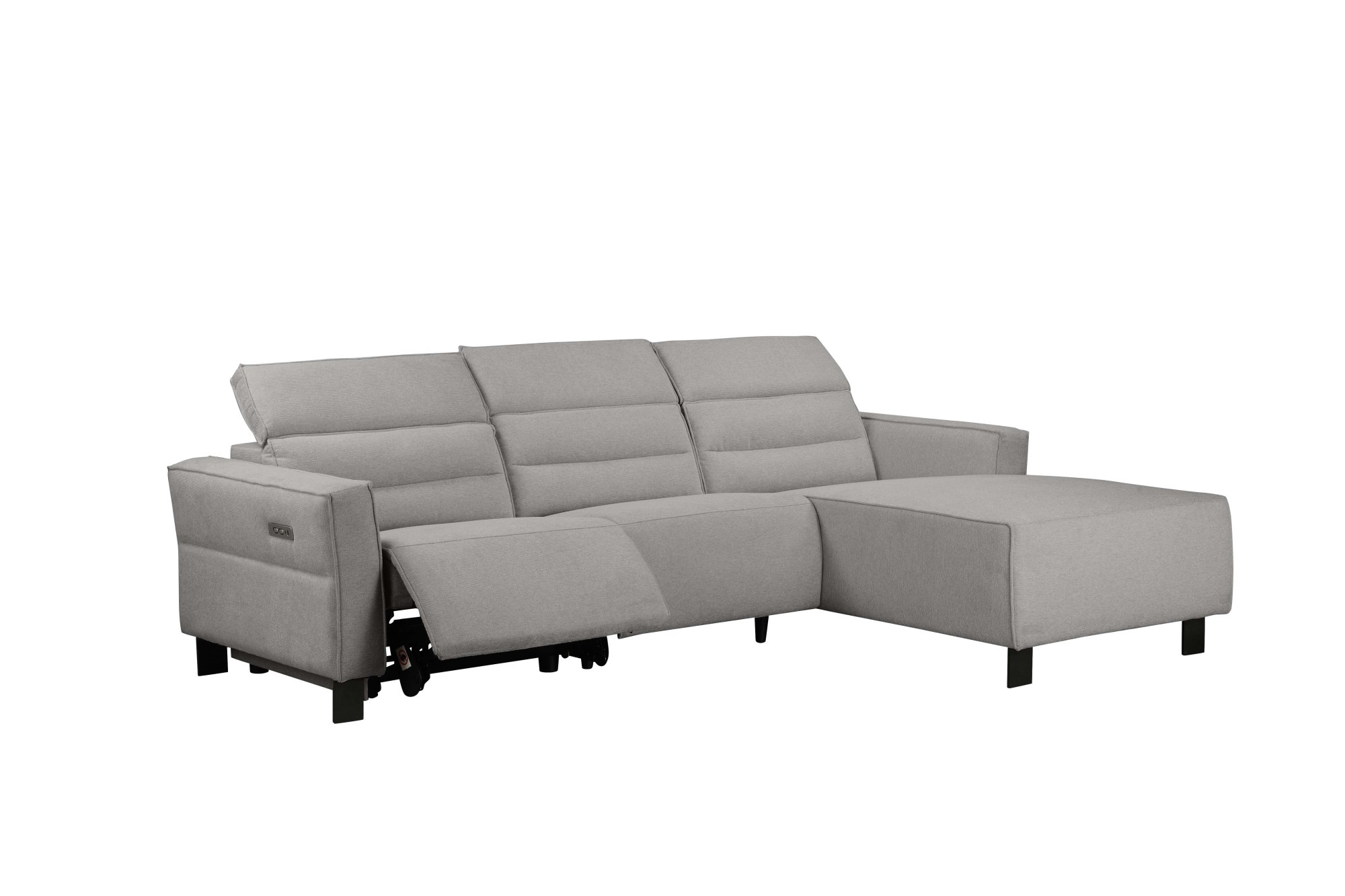 Places of Style Ecksofa »Carpari, L-Form, 263 cm, manuelle o. elektrische Relaxfunktion,«, USB A/C und Kopfteilverstellung