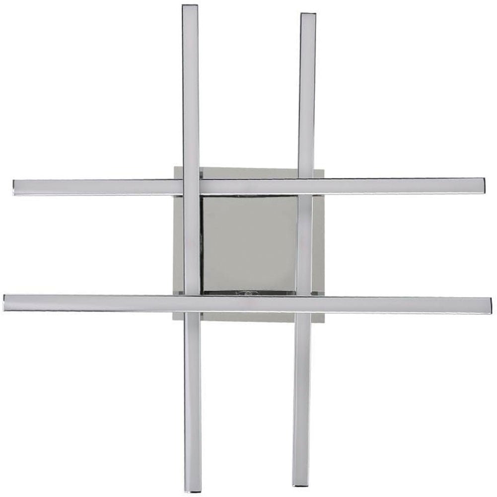 EGLO Deckenleuchte »LASANA 1 Deckenlampe, chrom, weiß, schlanke Bauform, Wohnzimmerlampe« LED-Board Warmweiß Esszimmer, Küche, Schlafzimmer, modern, minimalistisch, 50x50x9,5cm