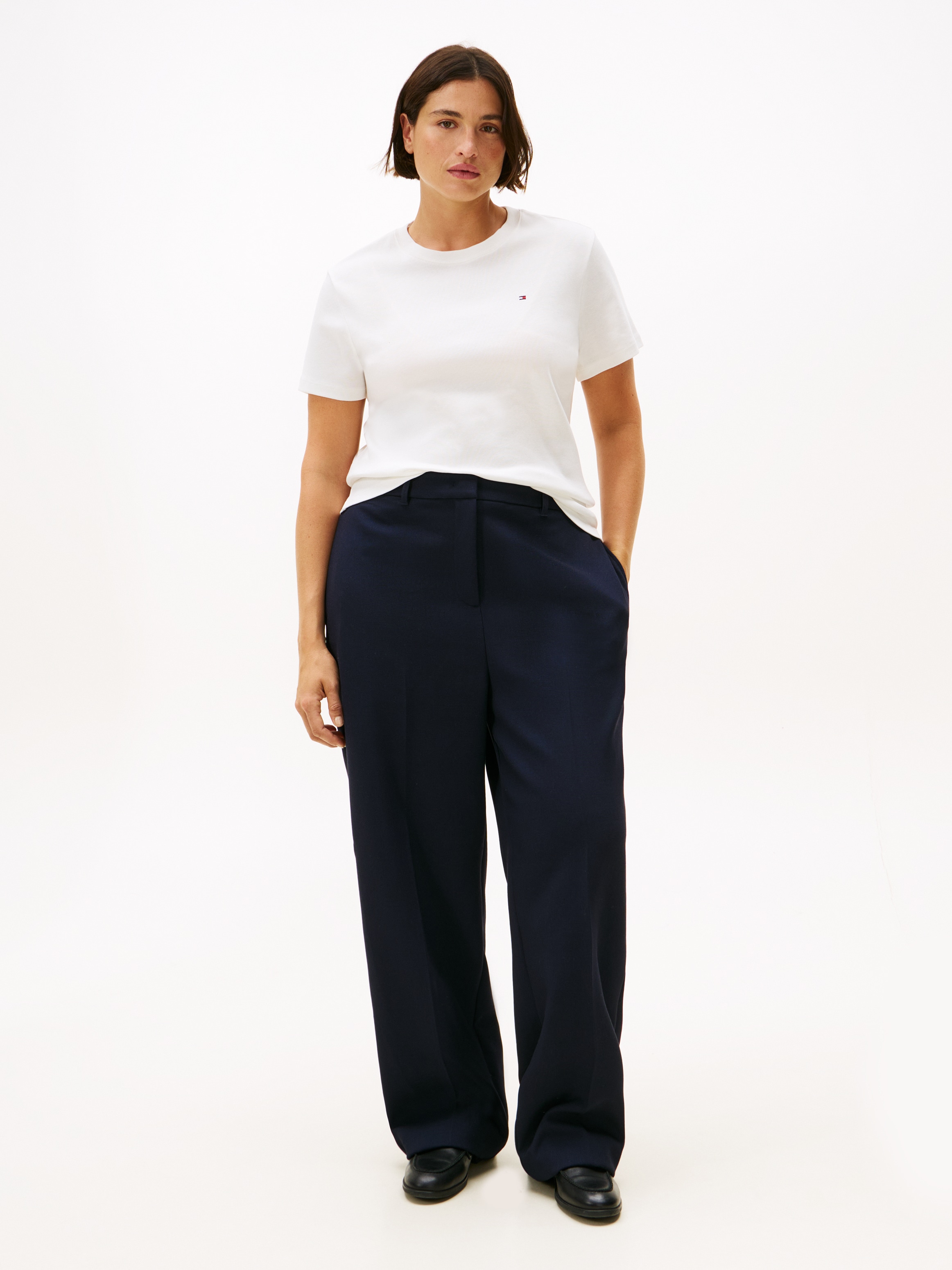 Tommy Hilfiger Curve Anzughose »CRV PUNTO RLXD STRAIGHT PANT«, in großen Größen