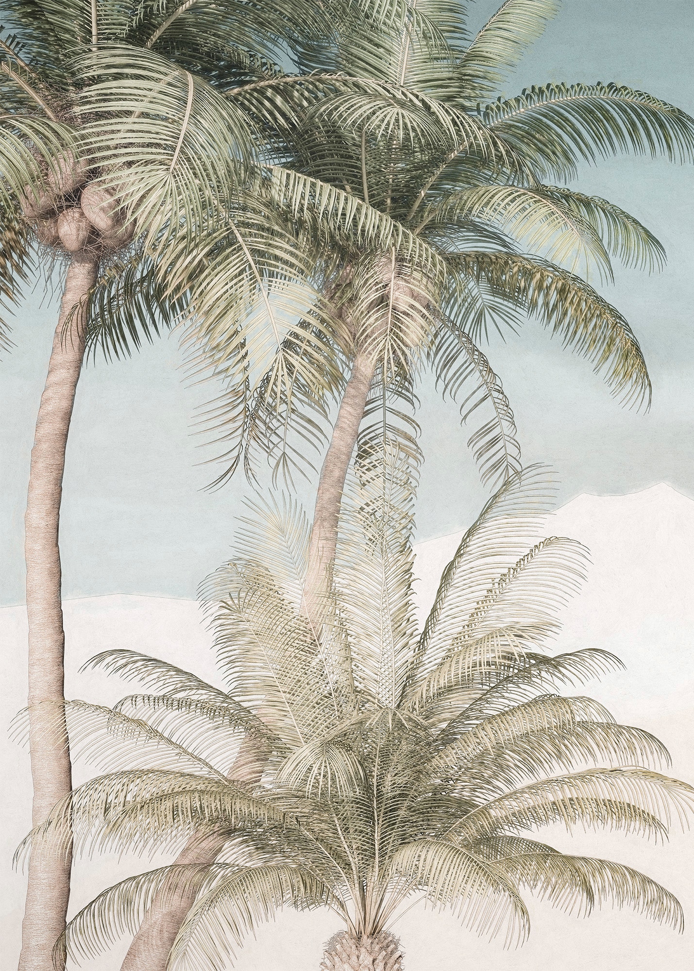 Komar Vliestapete "Palm Oasis", 200x280 cm (Breite x Höhe), Vliestapete, 100 cm Bahnbreite