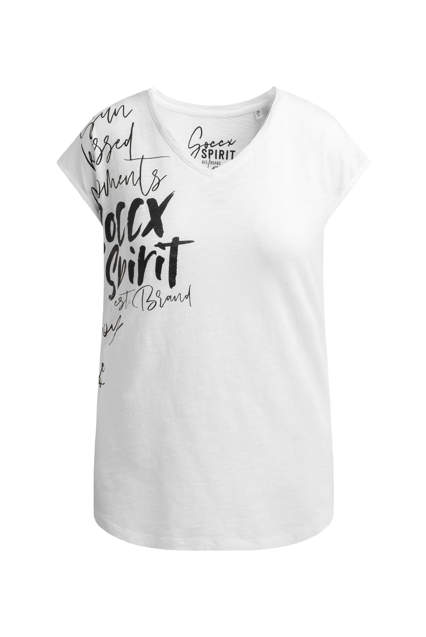 SOCCX V-Shirt mit überschnittenen Schultern