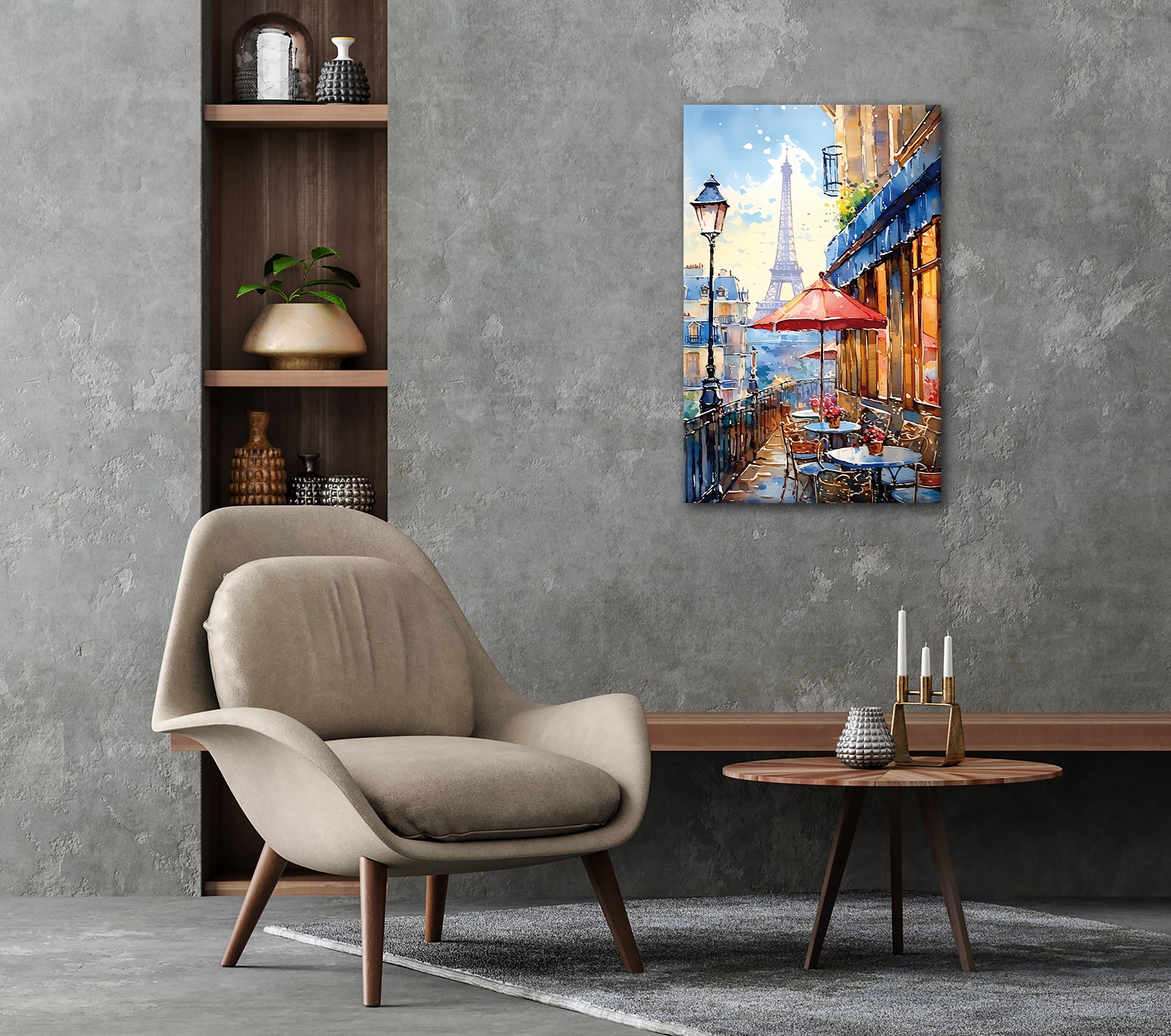 Bönninghoff Leinwandbild »Wandbild CAFE IN PARIS 60x90 cm – Leinwandbild Keilrahmen Deko modern« Cafe | Frankreich | Gebäude | Paris | Restaurant & Cafés | Stadt | Städte 1 Stk. tlg. auf Keilrahmen gespannt