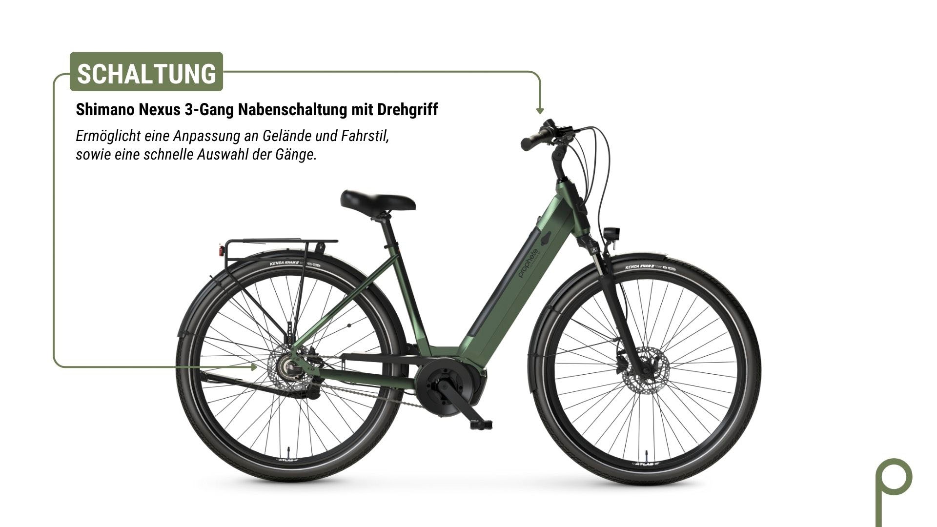 Prophete E-Bike »Geniesser 3.4«, 3 Gang, Shimano, Mittelmotor 250 W, Pedelec, Elektrofahrrad für Damen u. Herren