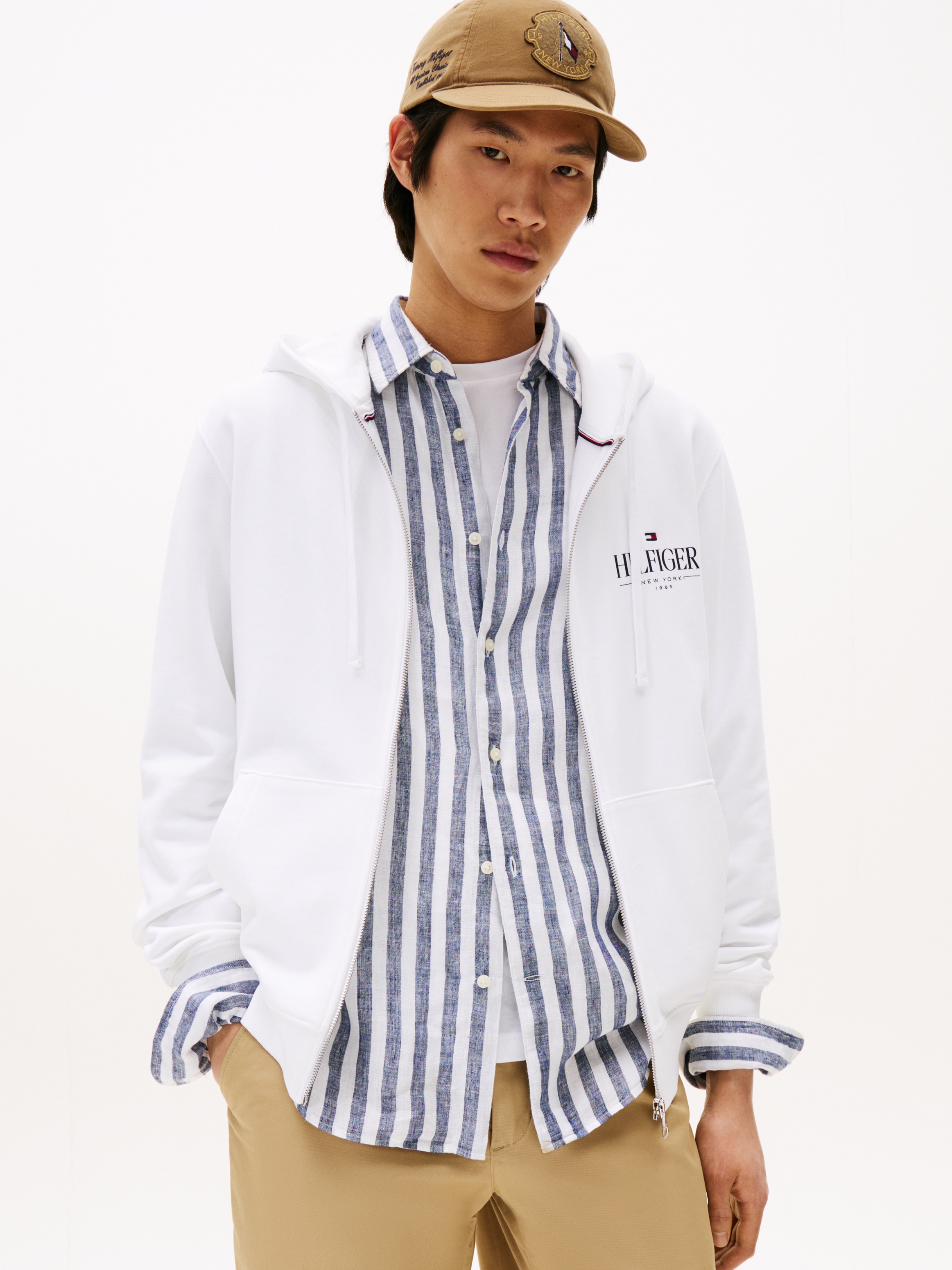 Tommy Hilfiger Kapuzensweatjacke "HILFIGER STACKED HOODED ZIP TH" günstig online kaufen