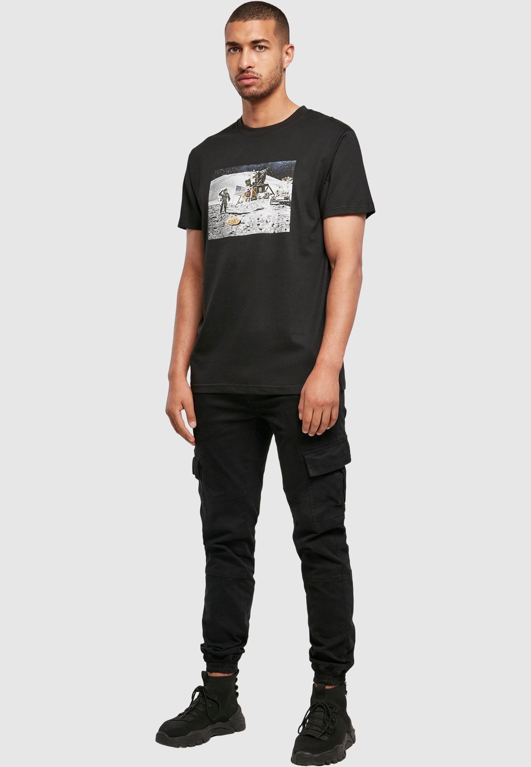 MisterTee T-Shirt »MisterTee Herren Pizza Moon Landing Tee«, (1 tlg.)