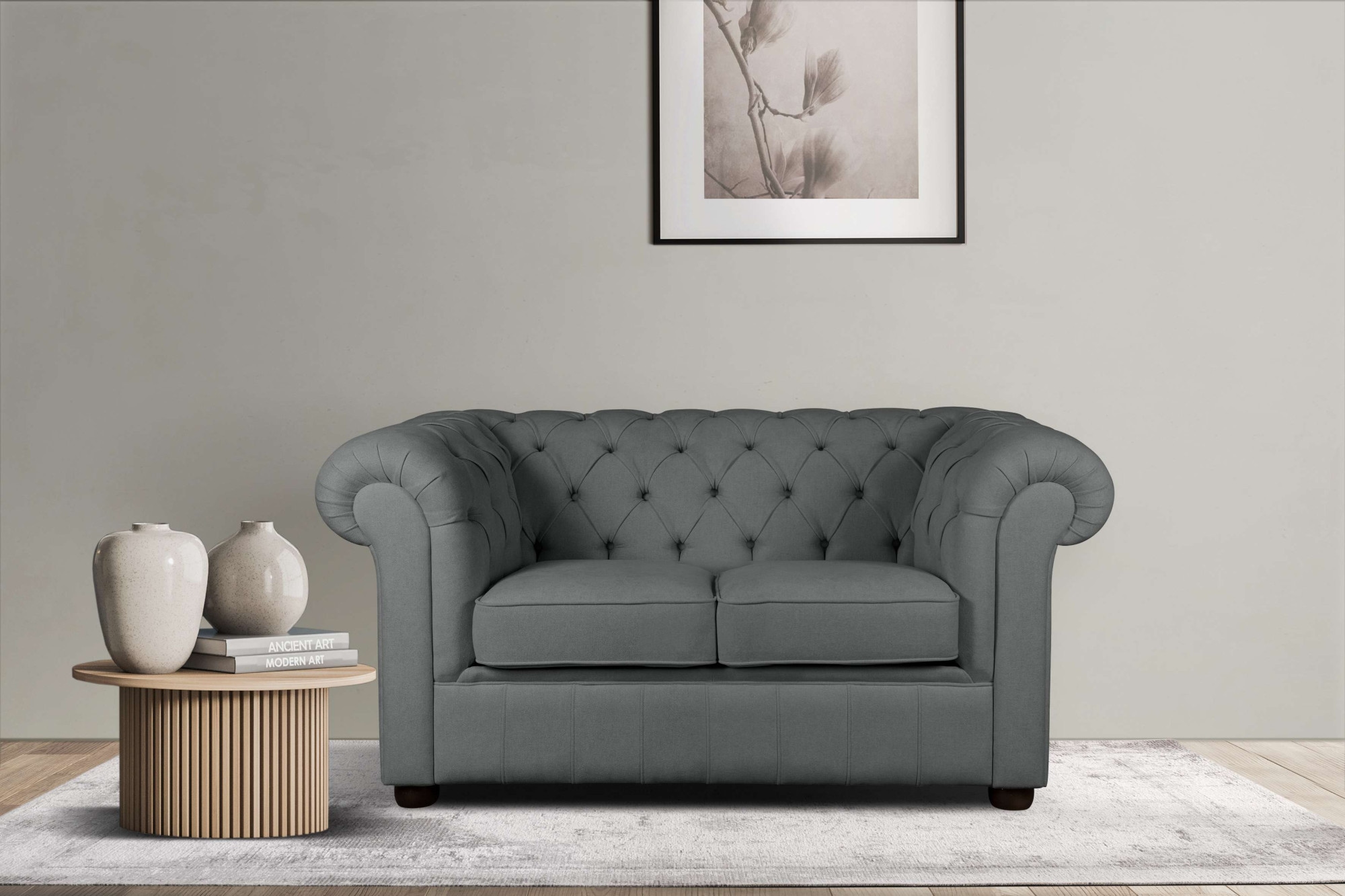 Home affaire 2-Sitzer "CHARENTE, Chesterfield-Sofa, Wellenfederung, Maße: B günstig online kaufen