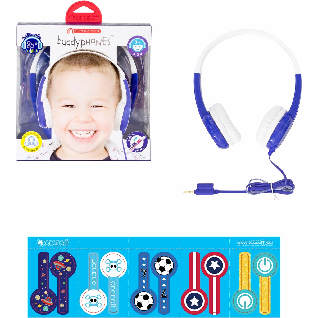 buddyphones™  Kinder-Kopfhörer »Standard, blau«
