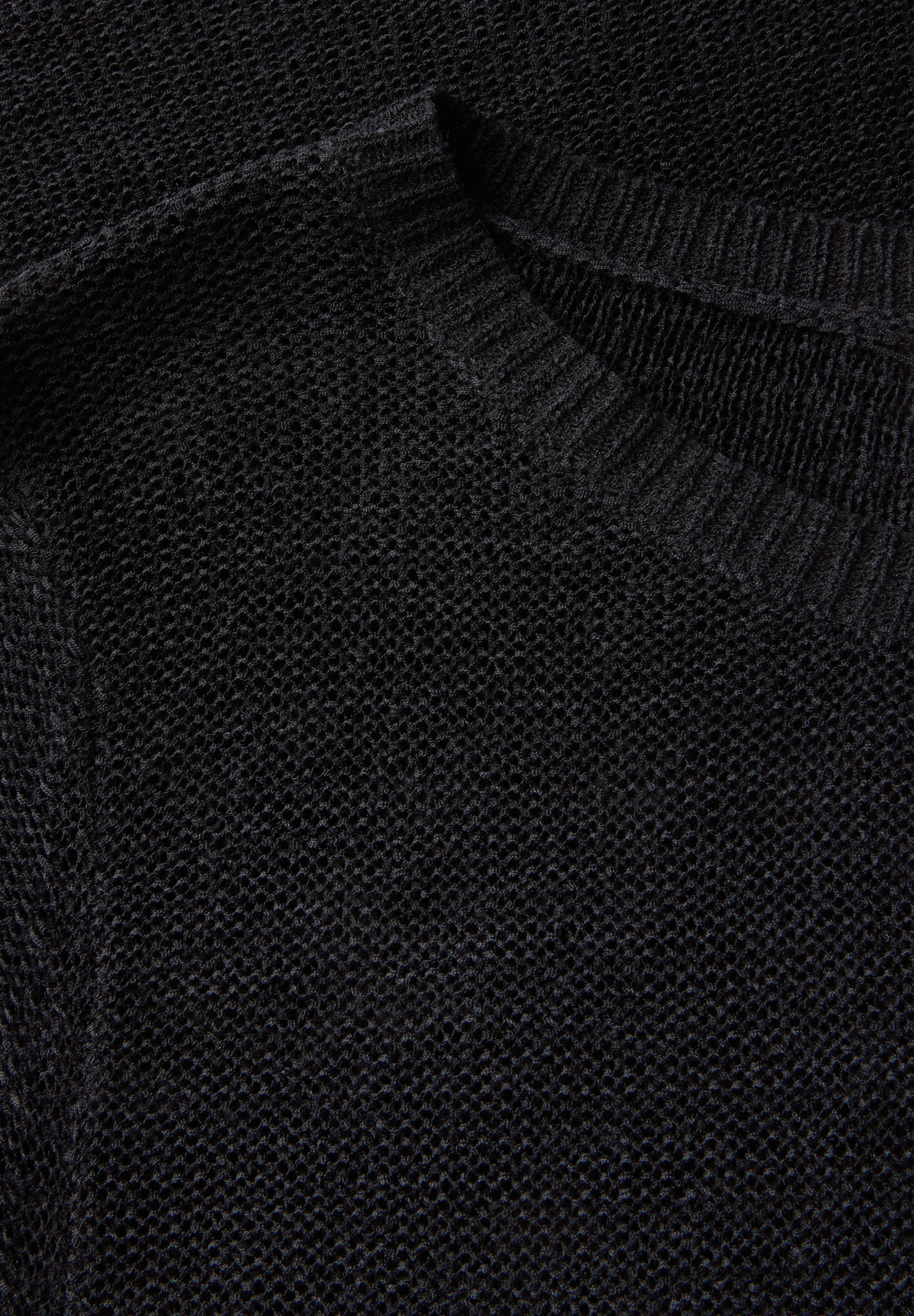 STREET ONE STUDIO Kurzarmpullover, mit grober Struktur