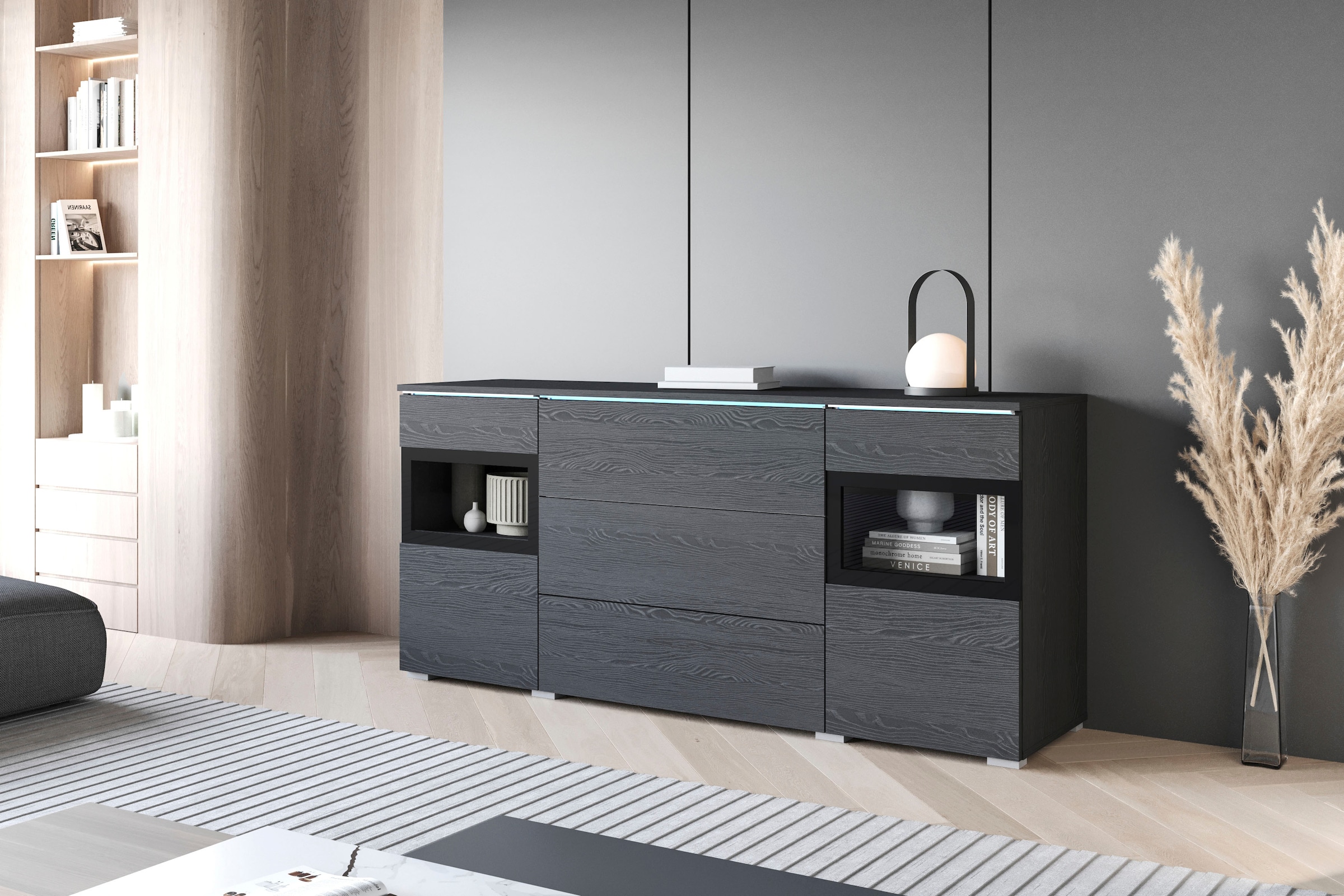 INOSIGN Sideboard "VERA", moderne grifflose Kommode Breite 150 cm, Einlegeb günstig online kaufen