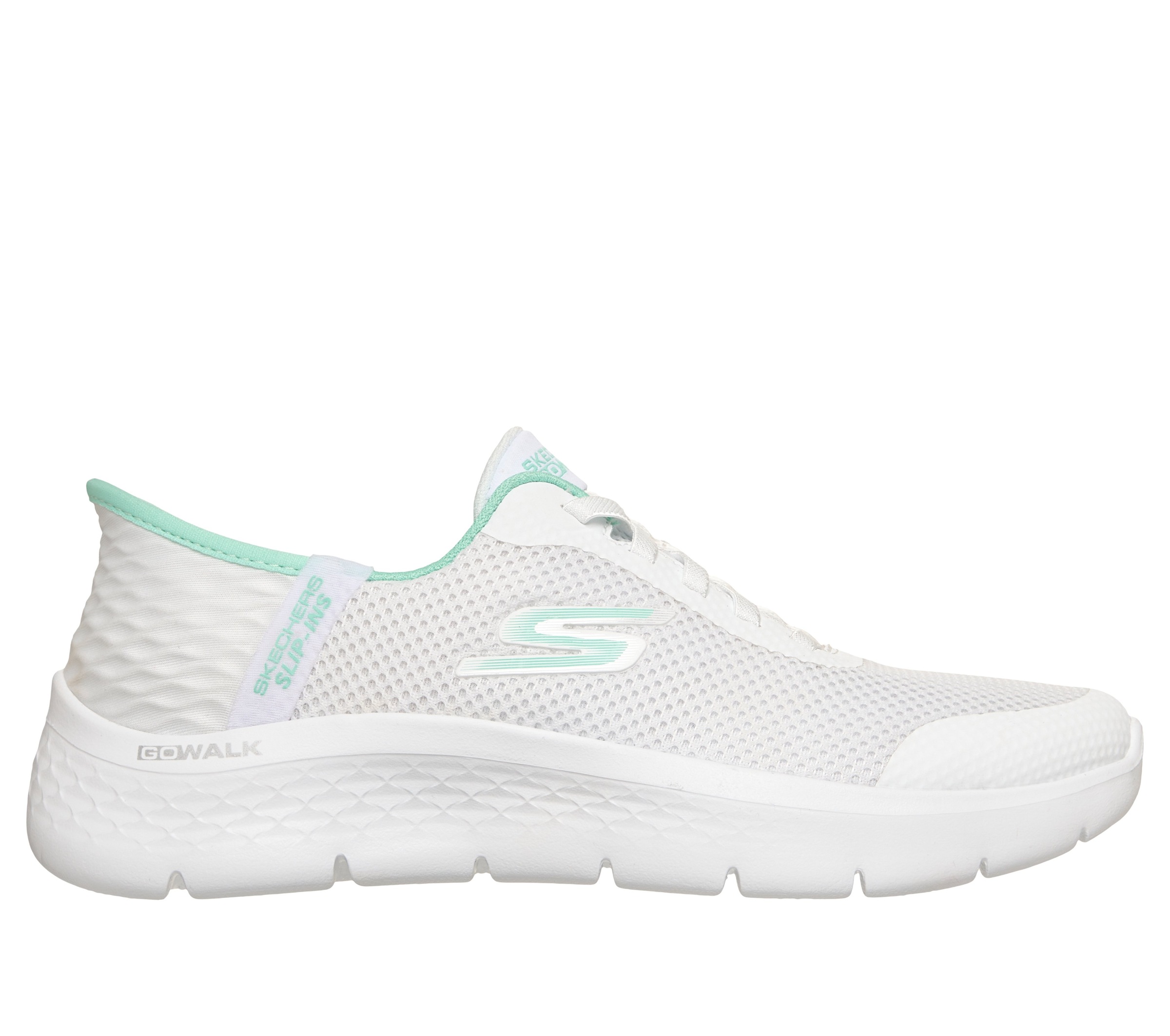Skechers Go Walk Flex-Grand Entry Slip-On Sneaker White/Mint 35 3