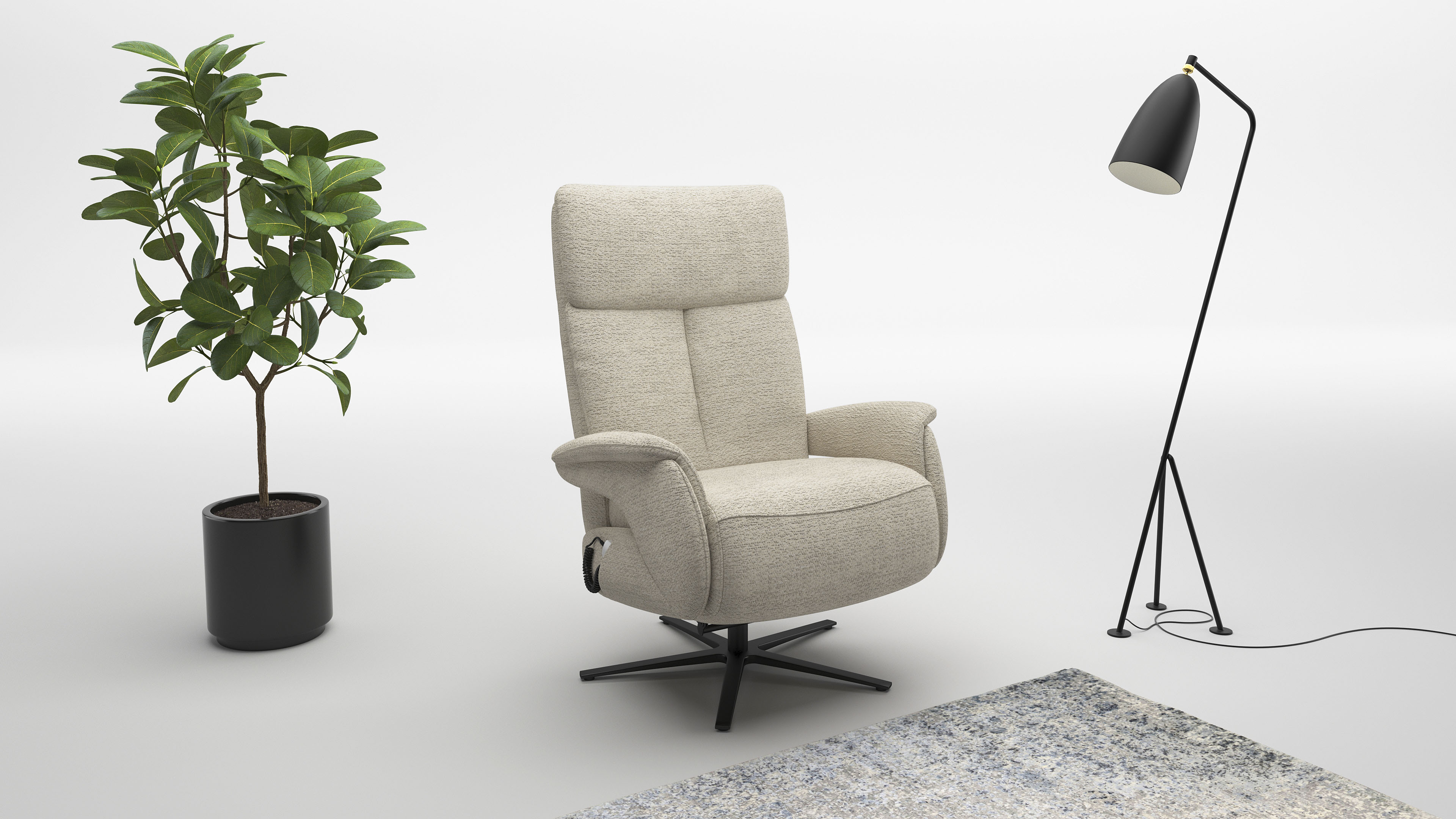 sit&more TV-Sessel "Triple Seven Xtra large, bis 200kg belastbar, mit Herz-Waage Funktion" inkl. Kopfteil- & Drehfunktion, wahlweise mit Akku und Aufstehhilfe