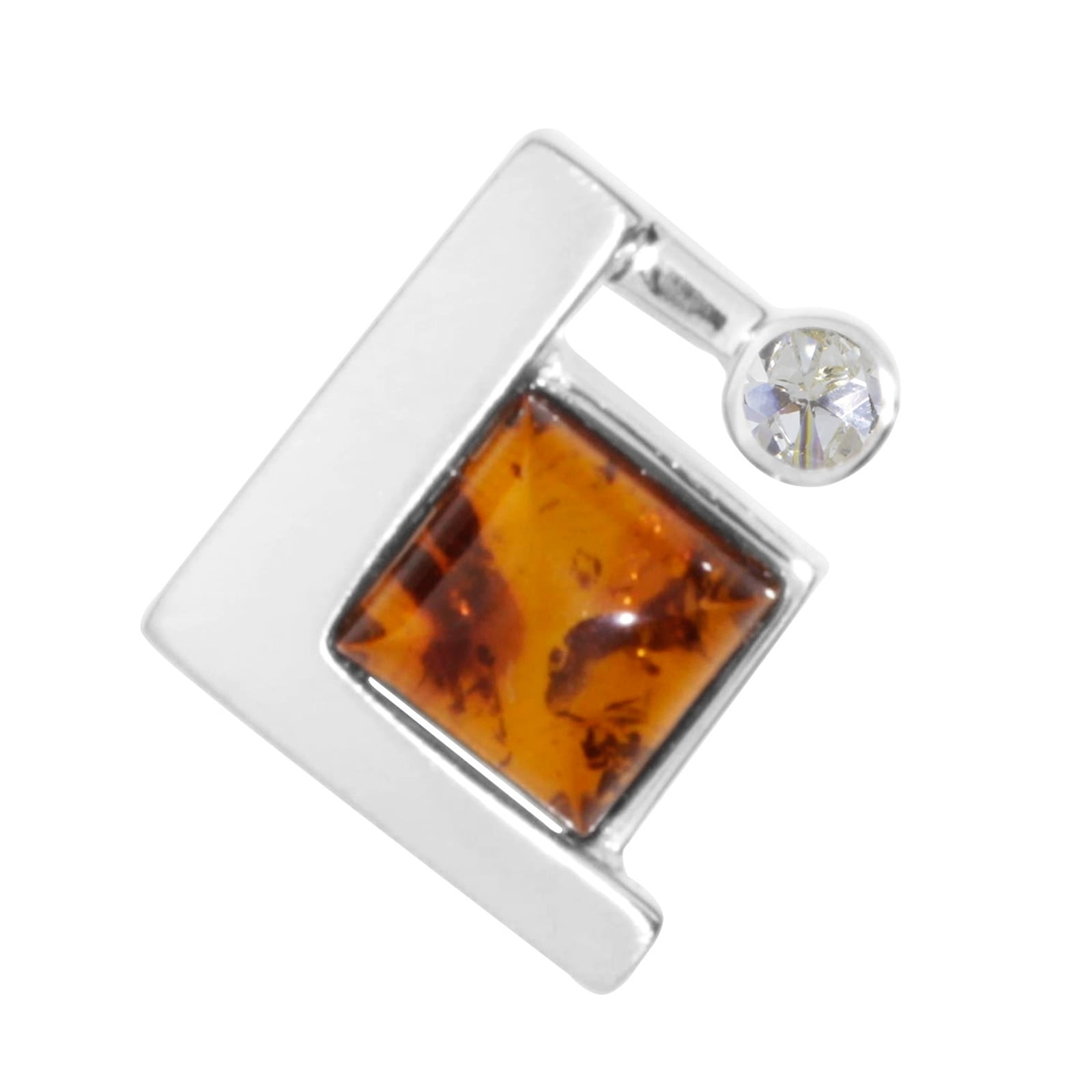 Kettenanhänger OSTSEE-SCHMUCK "Ostsee-Schmuck Anhänger Gleiter-Diane Anhänger Gleiter-Diane", weiß, Schmuckanhänger, Damen, 19 x 16mm, Silber 925 (Sterlingsilber), 2,5 g, Kettenanhänger