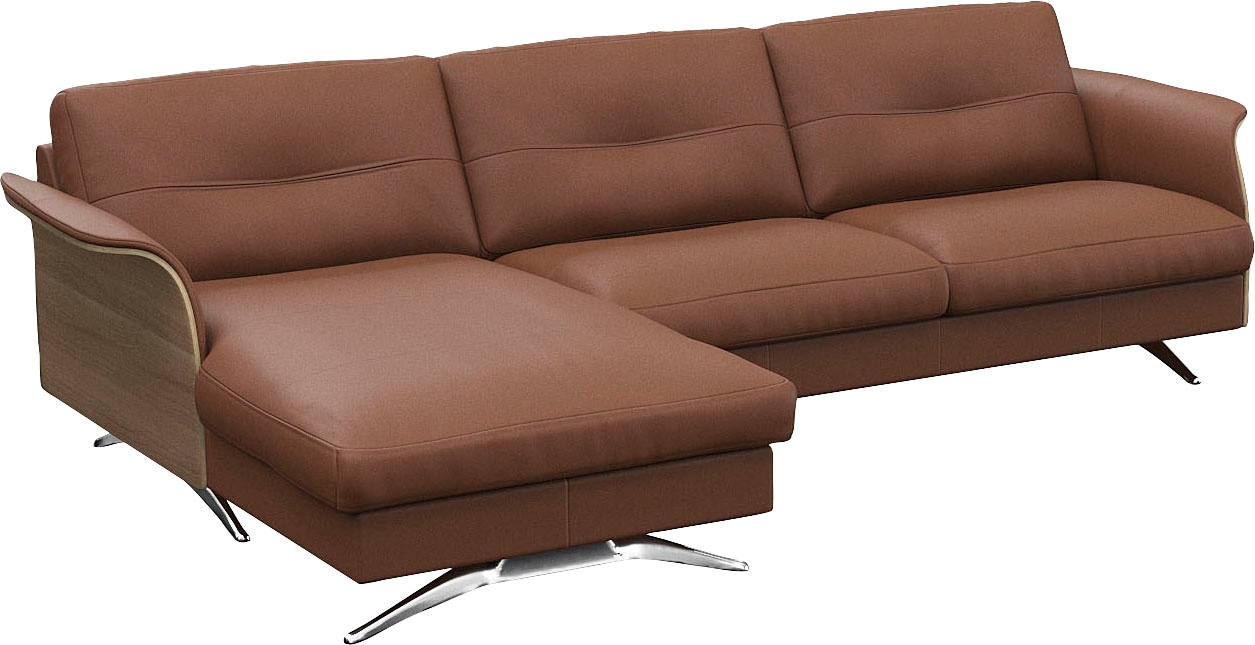 FLEXLUX Ecksofa "Glow, super bequem durch hochwertigem Sitzaufbau mit Feder günstig online kaufen