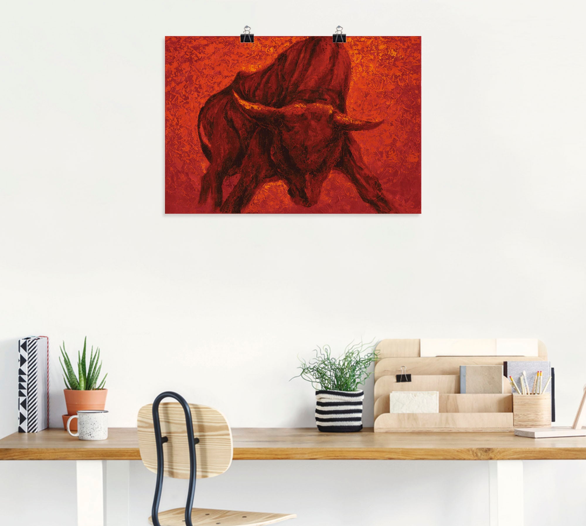 Artland Wandbild "Katalanischer Stier", Wildtiere, (1 St.), als Alubild, Ou günstig online kaufen