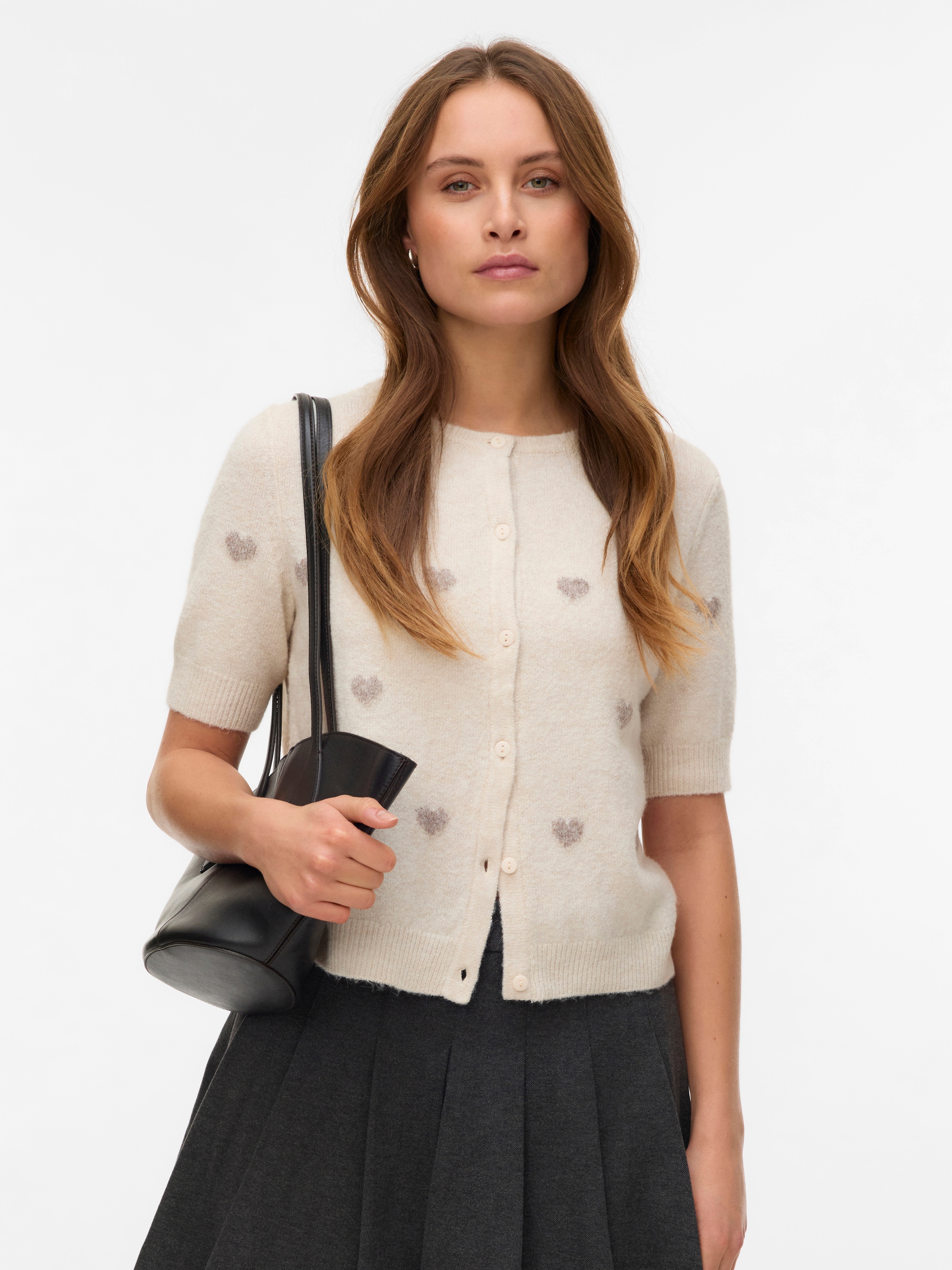 Vero Moda Strickjacke "VMDOFFY INTARSIA 2/4 O-NCK CARDIGAN NOOS" günstig online kaufen