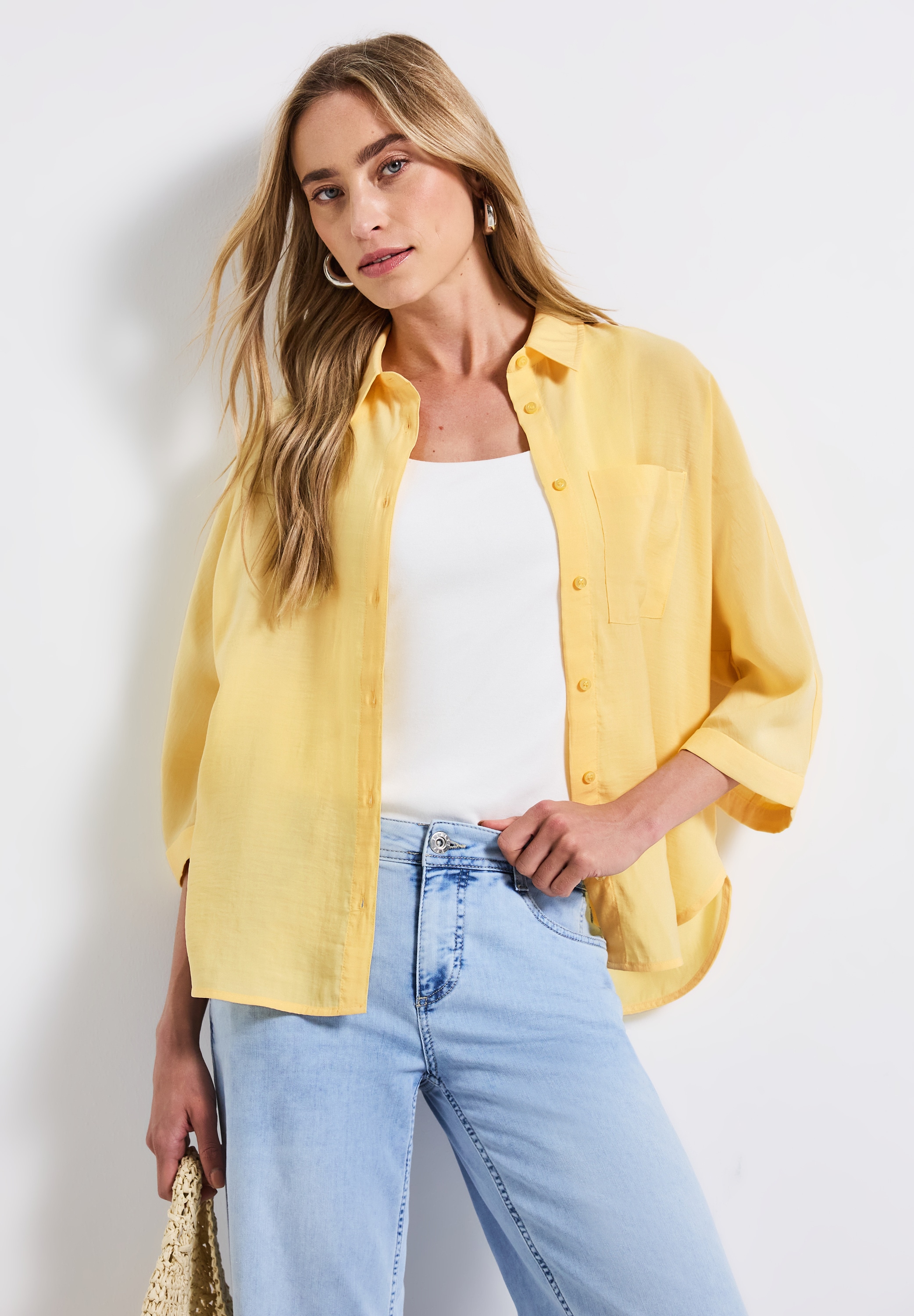 STREET ONE Hemdbluse, mit Brusttasche günstig online kaufen