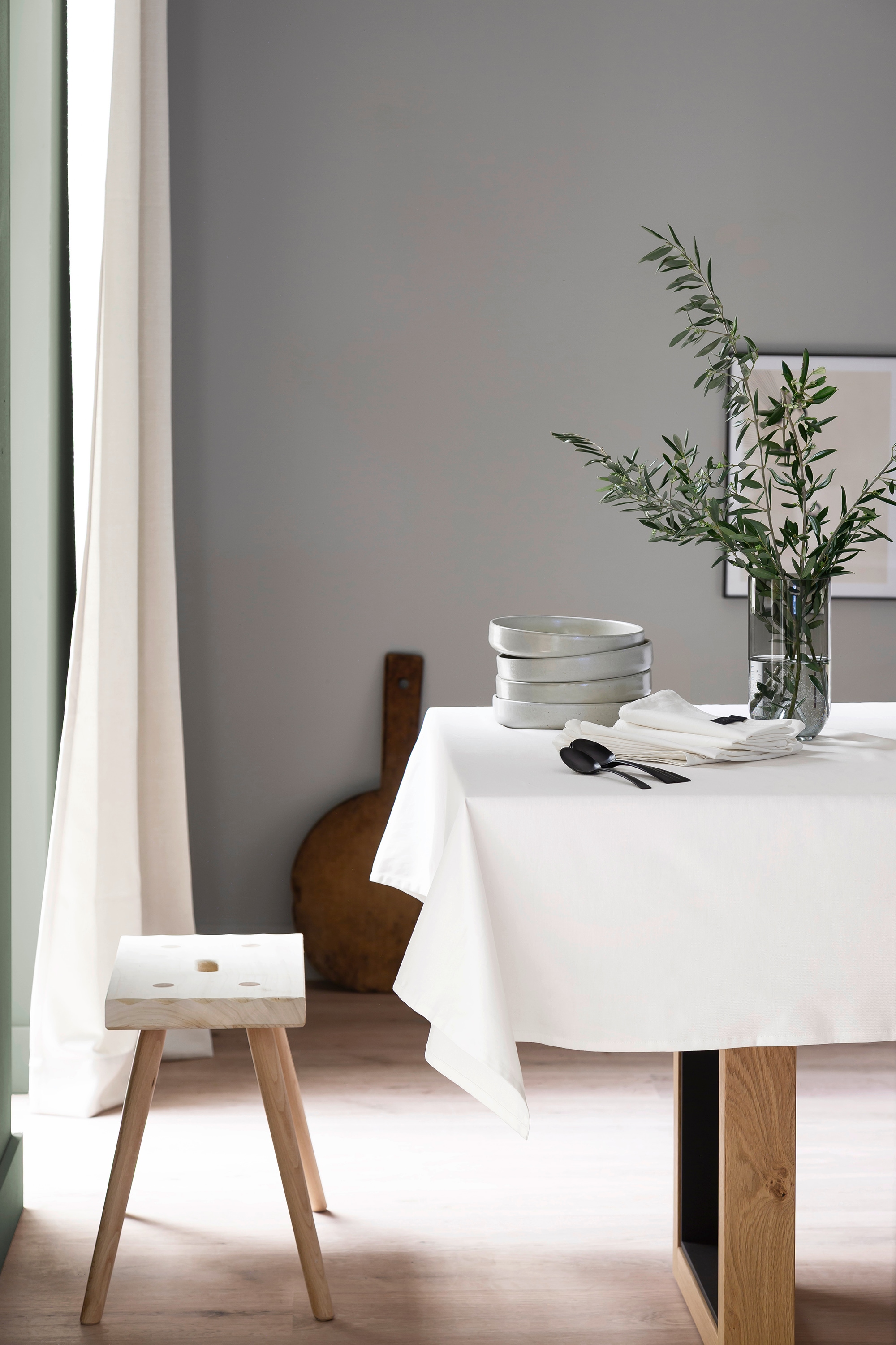 SCHÖNER WOHNEN-Kollektion Tischdecke "Base" aus reiner, sanforisierter Baumwolle