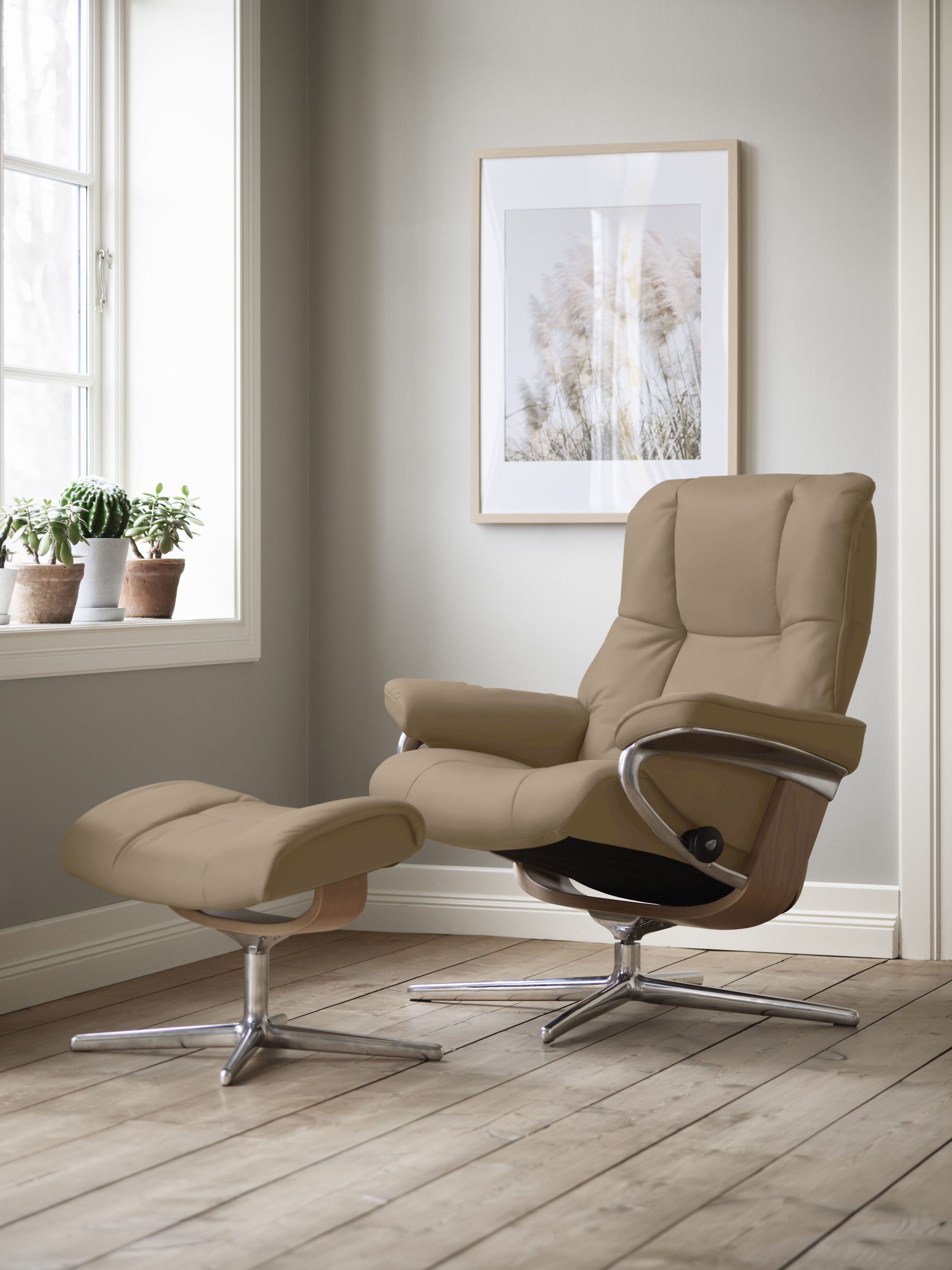 Stressless Relaxsessel "Mayfair" mit Cross Base, Größe S, M & L, Holzakzent Eiche