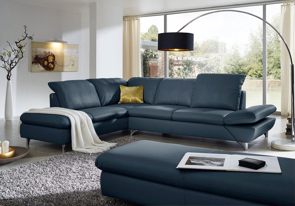 W.SCHILLIG Ecksofa "Taoo, elegant und zeitlos, bequem, L-Form, Breite 296cm" mit Sitziefenverstellung & Kopfteilverstellung