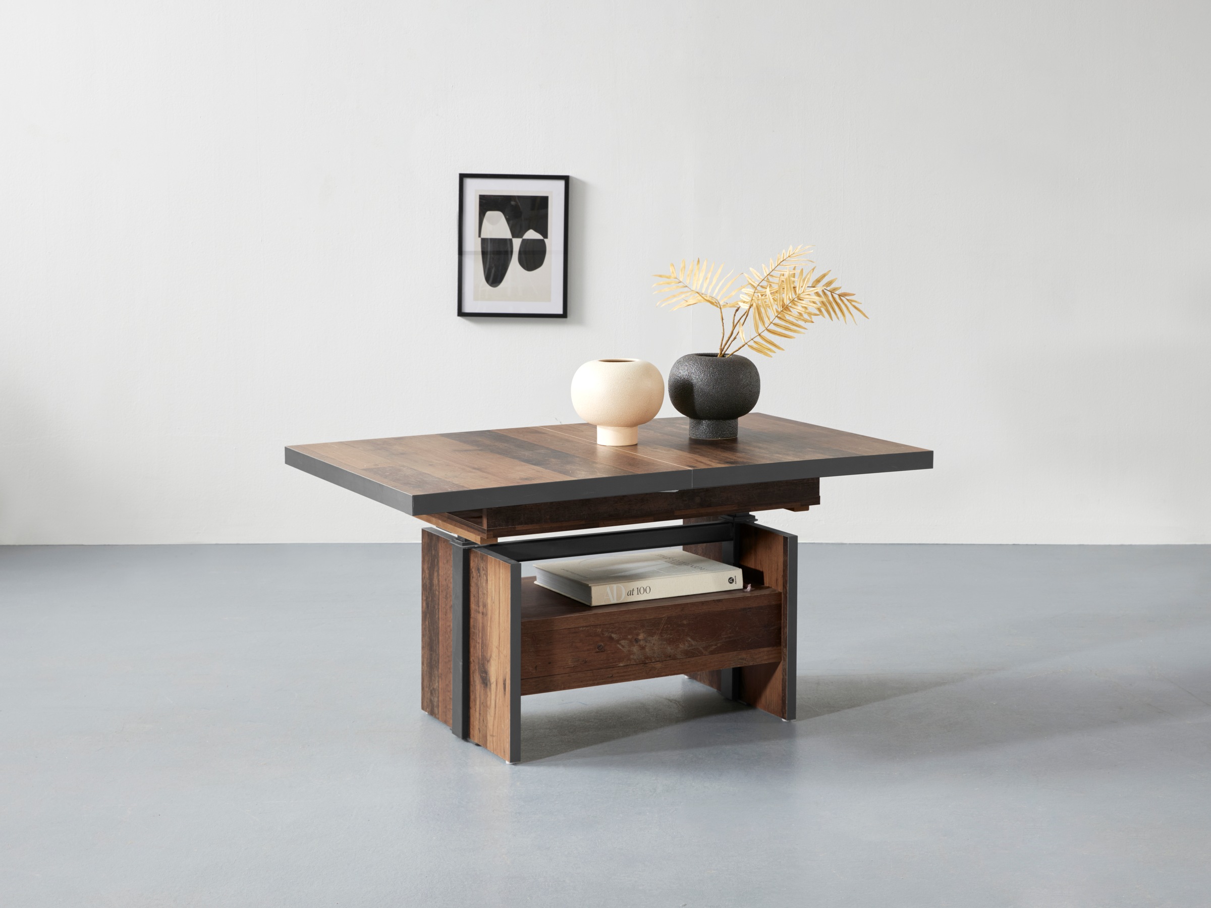 HELA Couchtisch "Noah" ausziehbar und höhenverstellbar, mit Schubkasten, vi günstig online kaufen