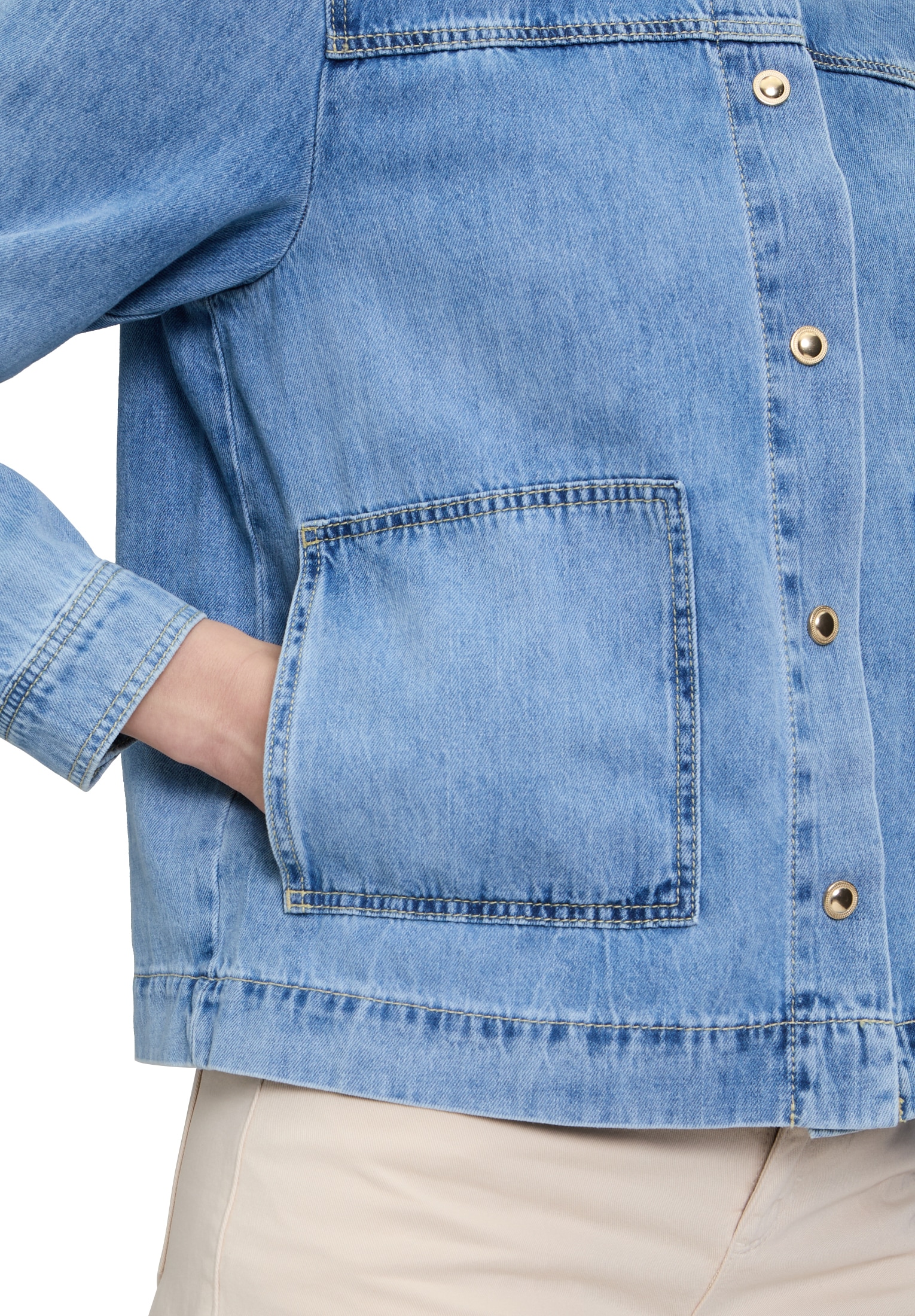 Cartoon Jackenblazer »Cartoon Jeansjacke mit aufgesetzten Taschen«, Taschen