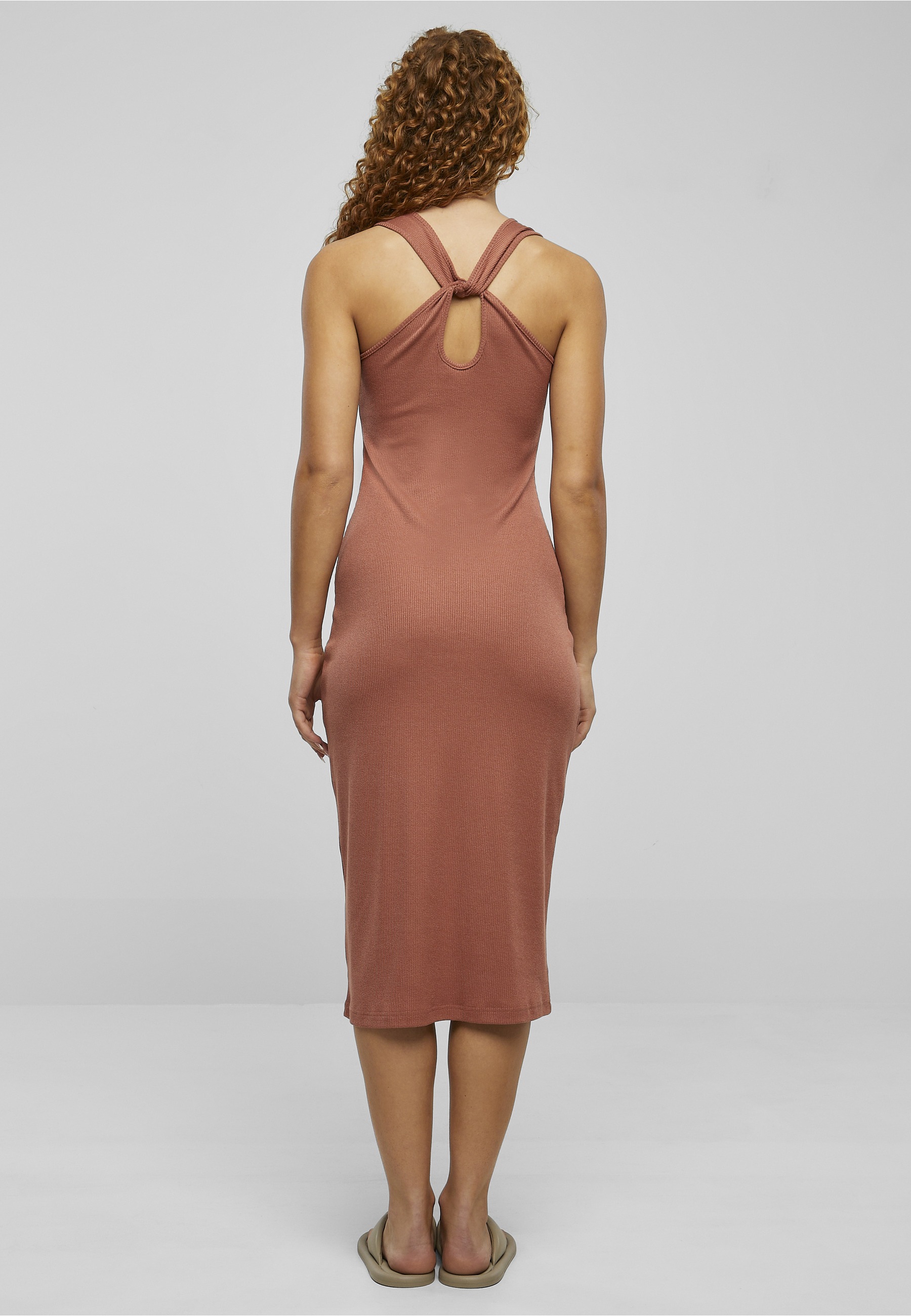 URBAN CLASSICS A-Linien-Kleid »Urban Classics Damen Ladies Midi Sleeveless Rib Dress« 1 Stk. tlg.