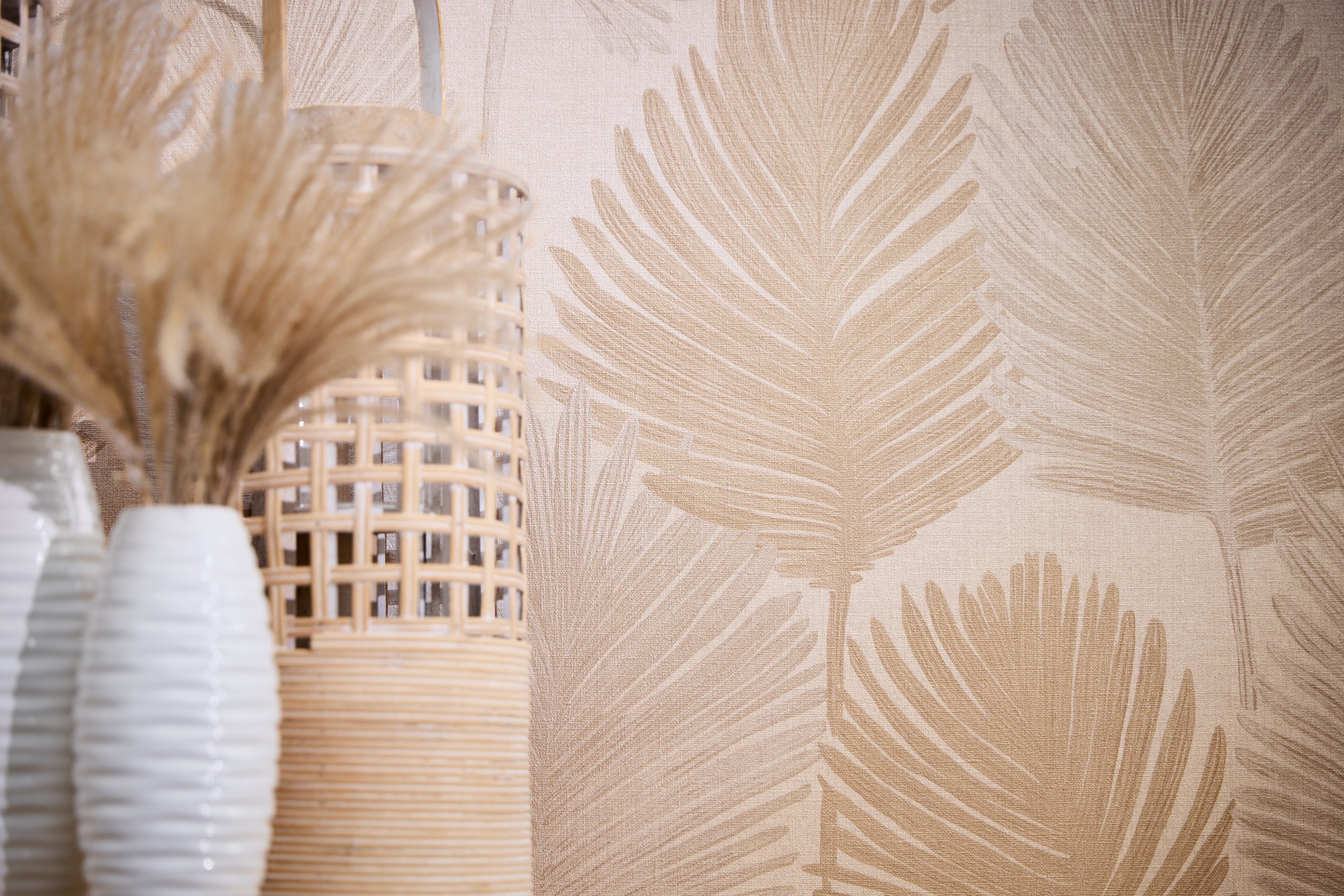 living walls Vliestapete »Palmblatt-Tapete verschiedene Farben Tropisch« botanisch strukturiert