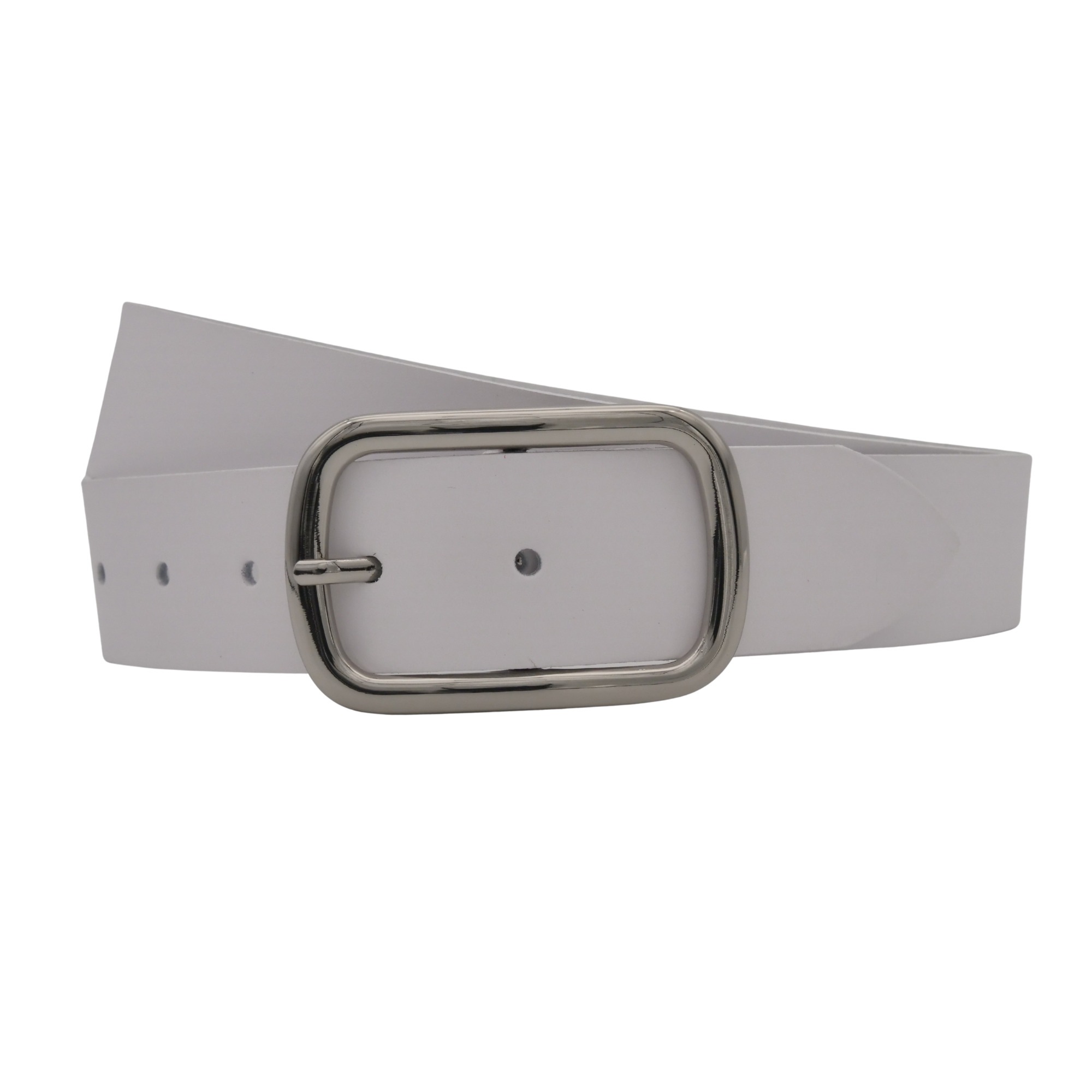 Ledergürtel ANNAMATONI "AnnaMatoni Damen Ledergürtel Basic Gürtel 3,5cm breit echt", Damen, Gr. TW75 - 90cm Gesamtlänge, weiß 100, 100% Leder, Gürtel Ledergürtel