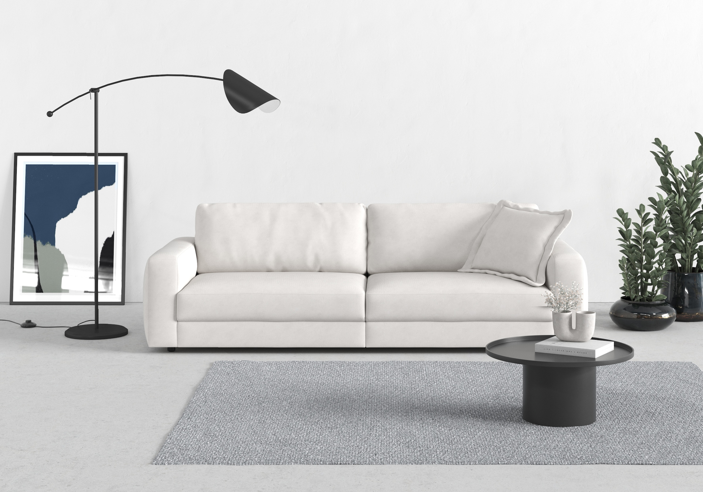 TRENDMANUFAKTUR Big-Sofa "Bourbon Mega, bequem, viel Platz, Breite 264cm," extra tiefe Sitzfläche, wahlweise mit Sitztiefenverstellung bestellbar