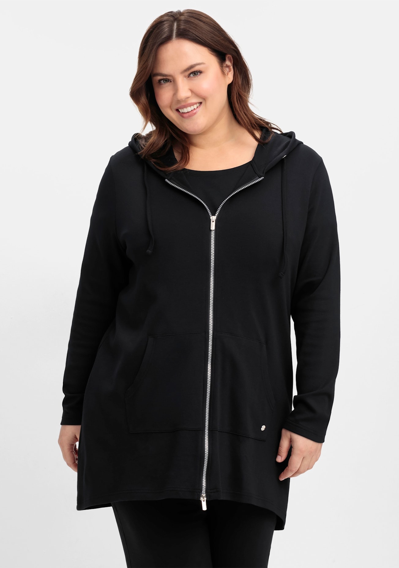 Sheego Shirtjacke "Sweatjacke", 1 Stk. günstig online kaufen