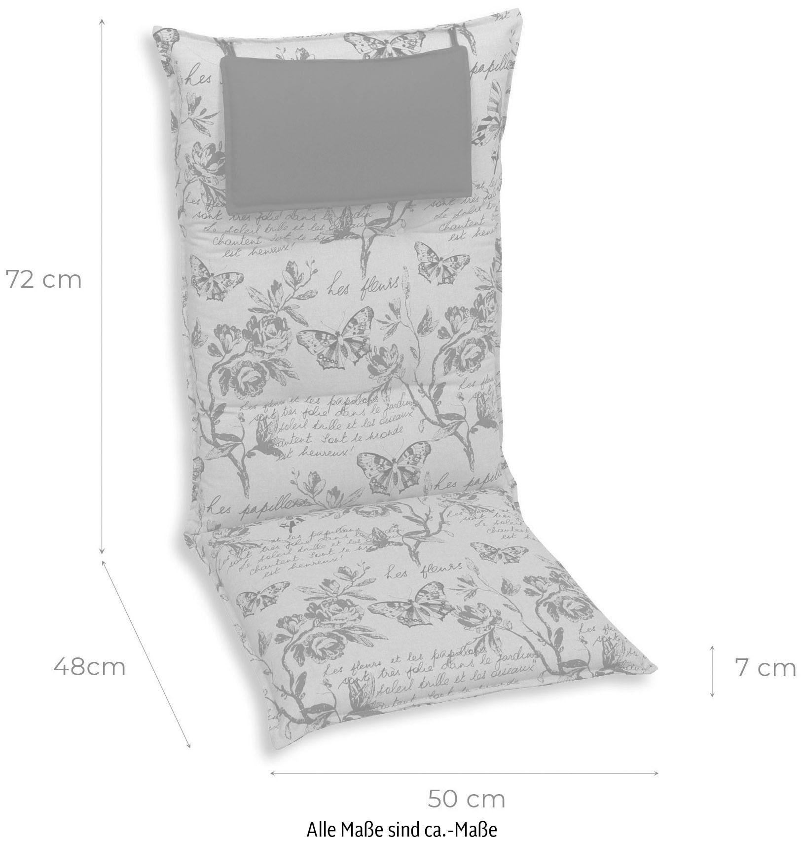 GO-DE Hochlehnerauflage, beige