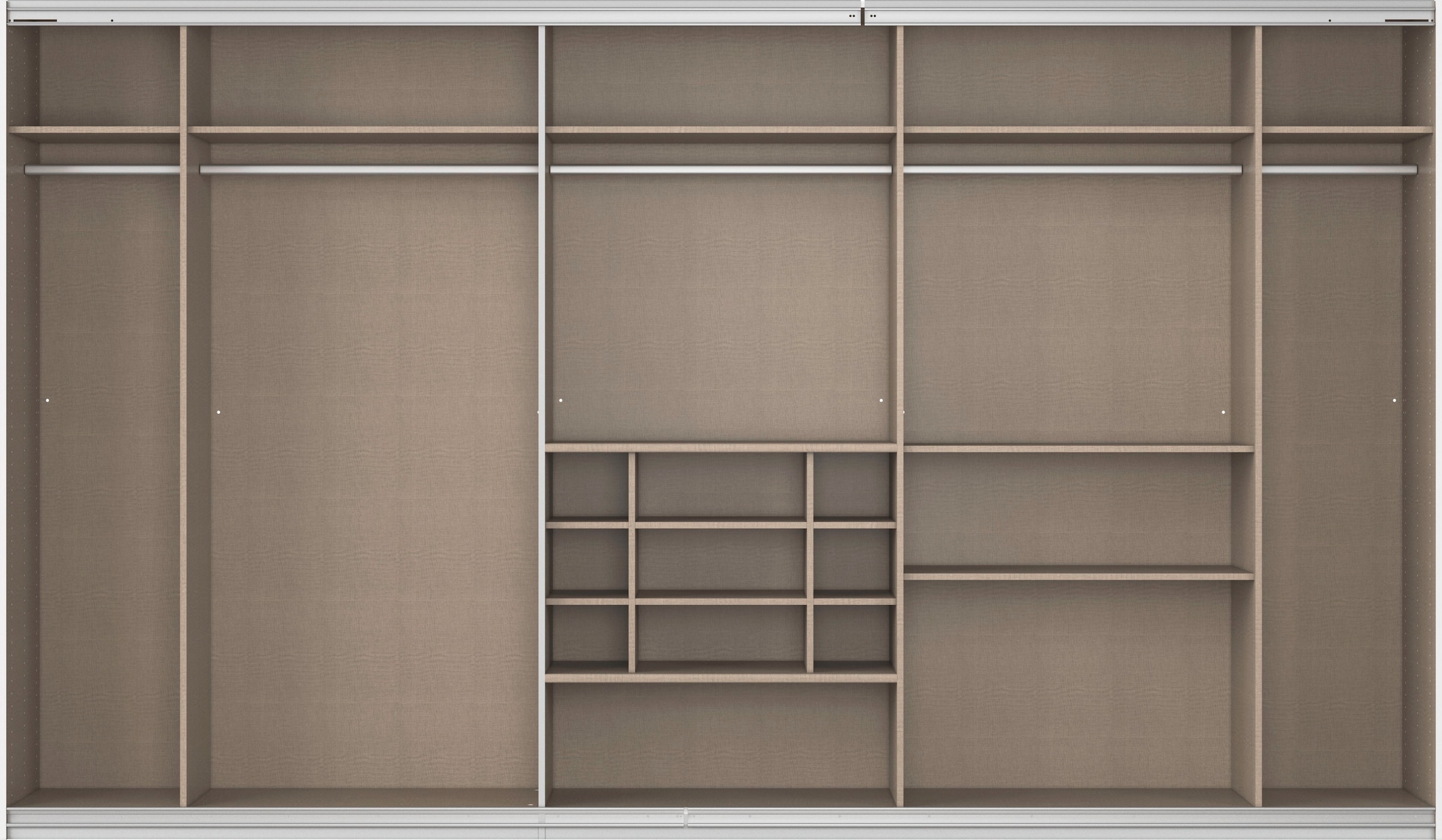 rauch Schwebetürenschrank »Kleiderschrank Schrank Garderobe Wäscheschrank TOMA«, inkl. Regaleinsatz sowie zusätzlichen Einlegeböden MADE IN GERMANY