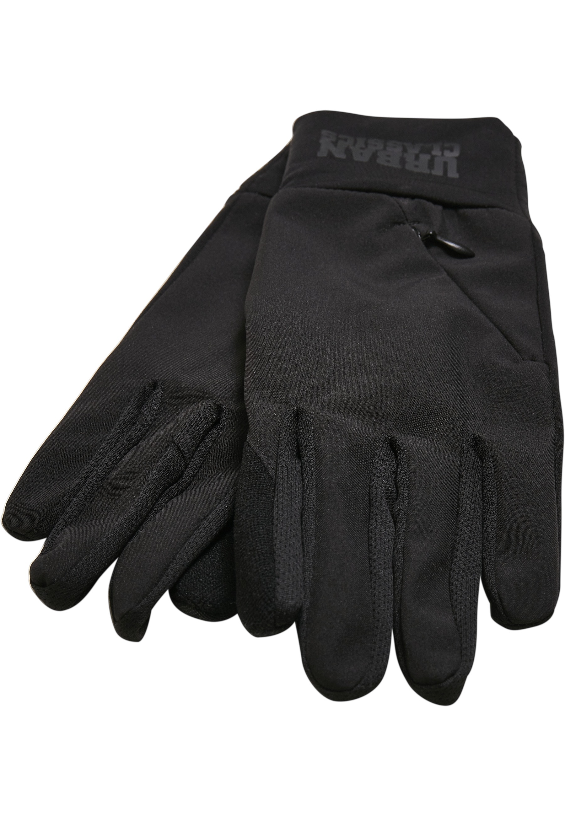 URBAN CLASSICS Baumwollhandschuhe "Urban Classics Unisex Logo Cuff Performance Gloves"