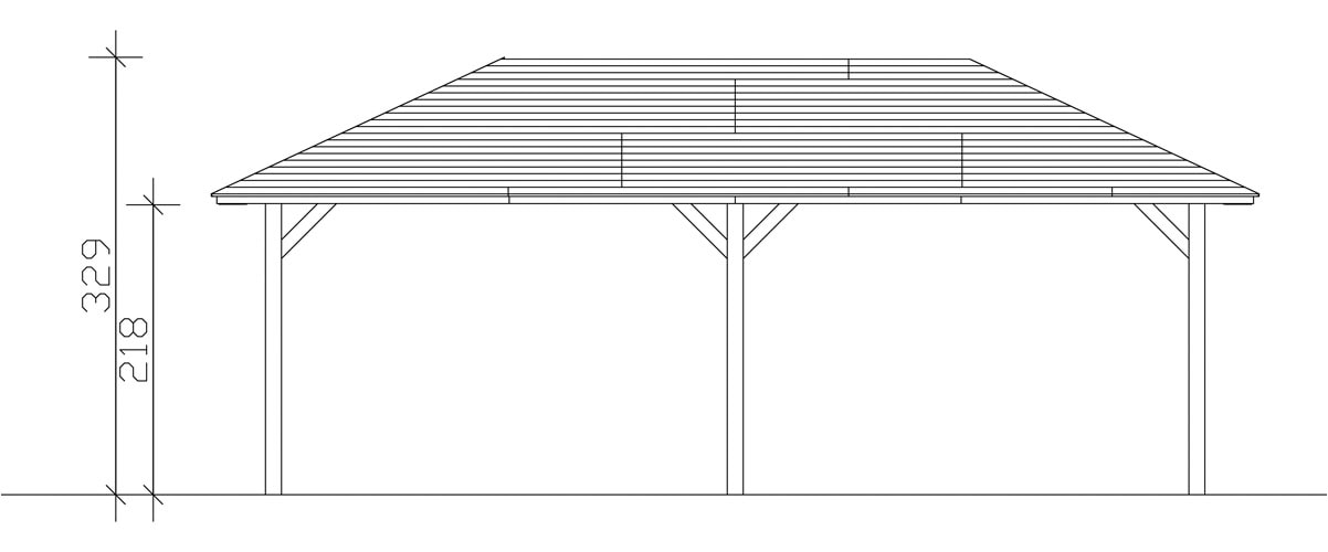 Skanholz Pavillon »Orleans 2«, 4-Eck, BxT: 439x786 cm