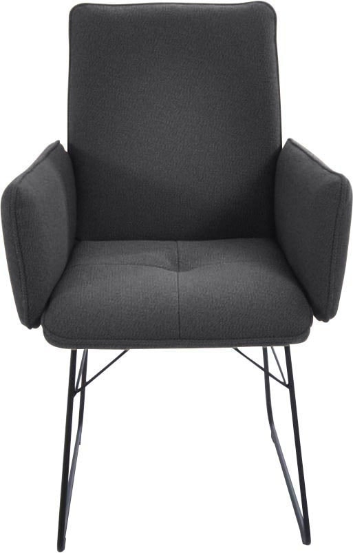 K+W Komfort & Wohnen Armlehnstuhl () 1 Stk.Drahtkufengestell in Metall schw günstig online kaufen