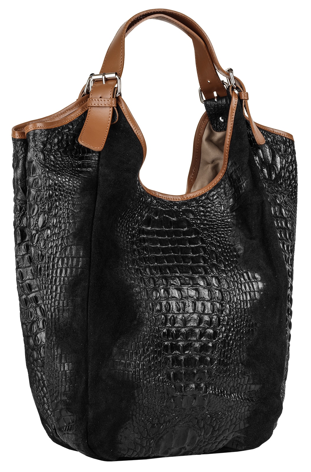 Samantha Look Shopper echt Leder, Made in Italy