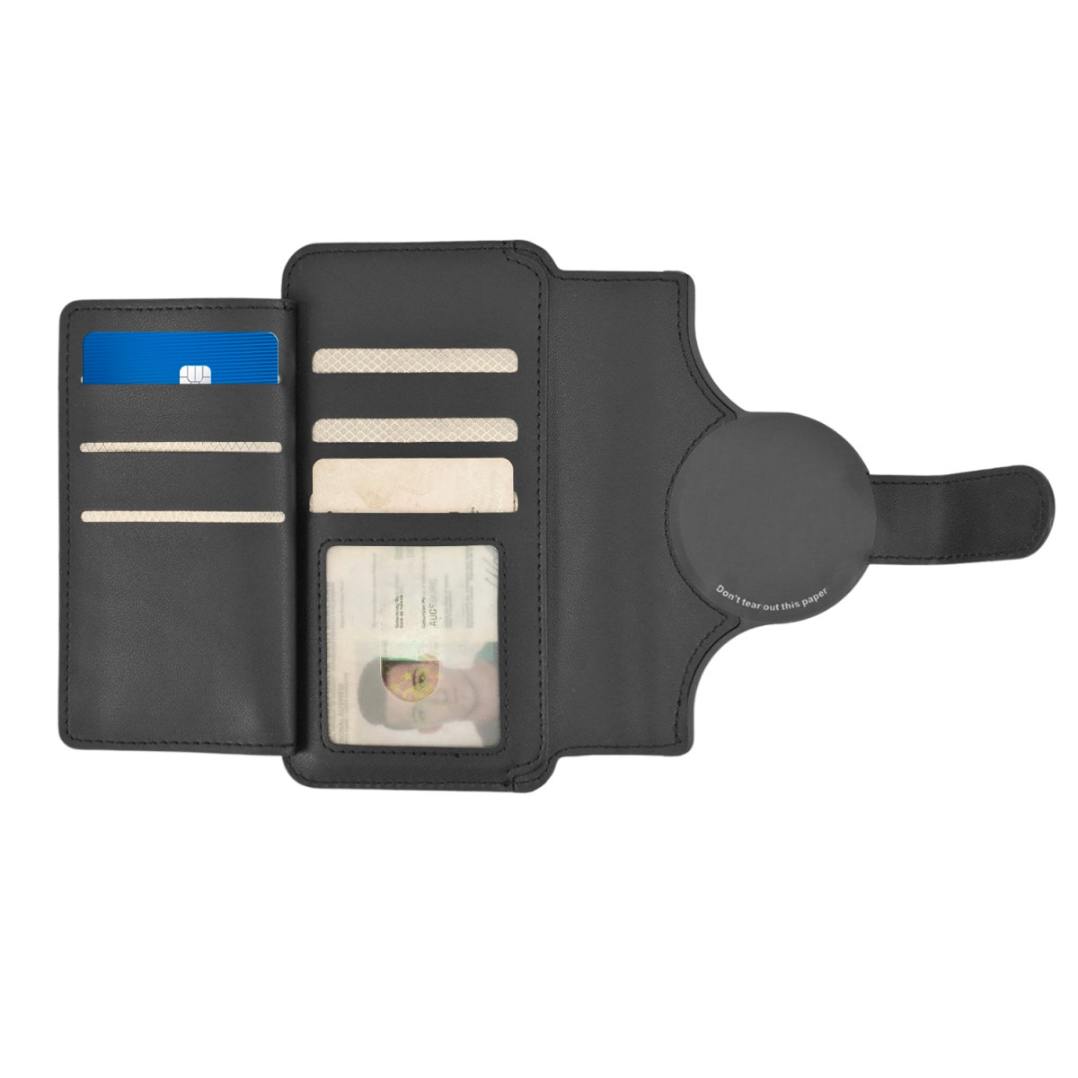 4smarts Flip Case »Universal Magnet Wallet CoinCaddy L«, MagSafe UltiMag Portemonnaie, RFID Schutz, iPhone 12, 13, 14, 15 Serie