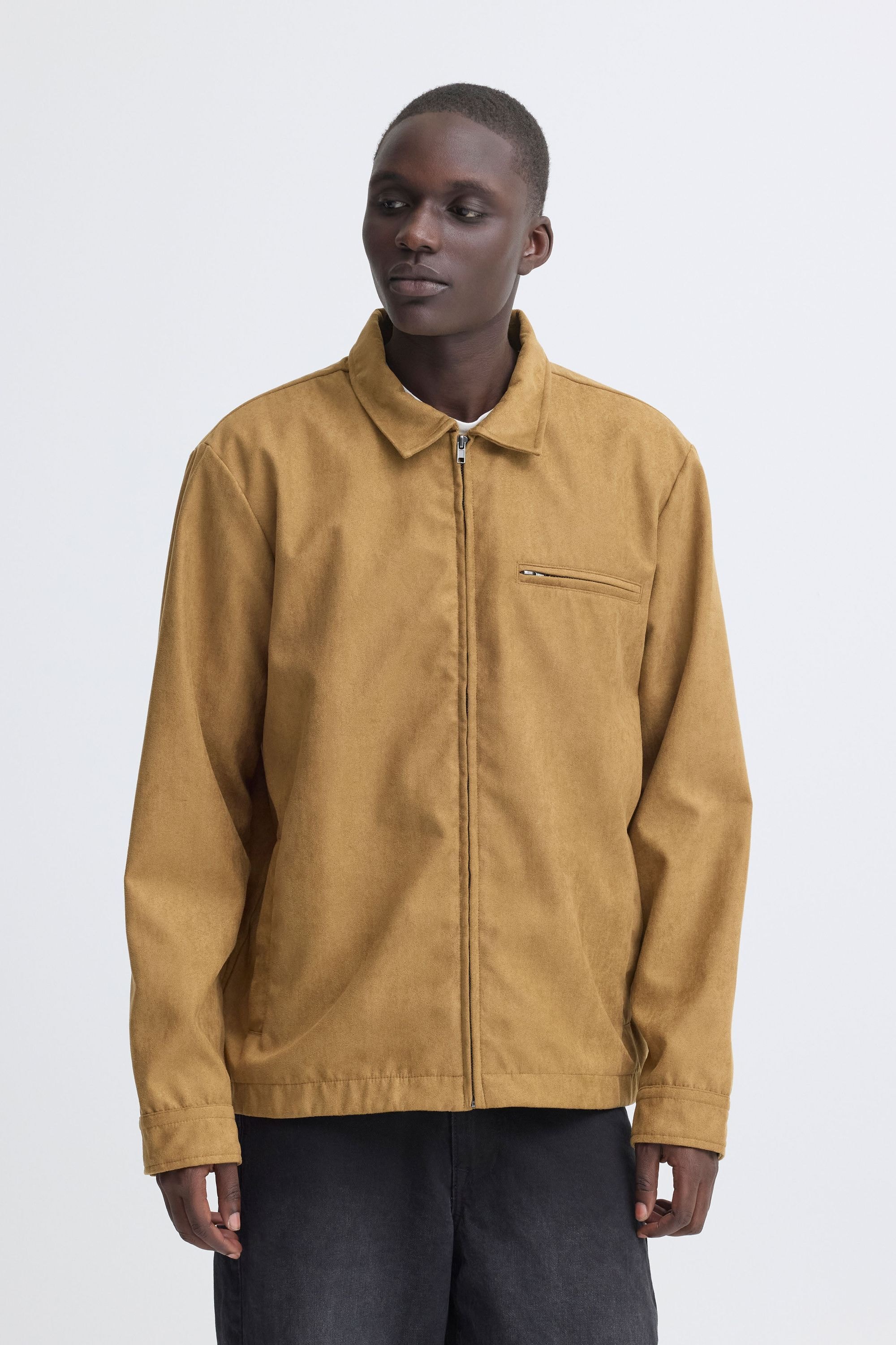 Blend Lederjacke "BHFossy" ohne Kapuze Moderne Kunstlederjacke mit Hemdkrag günstig online kaufen